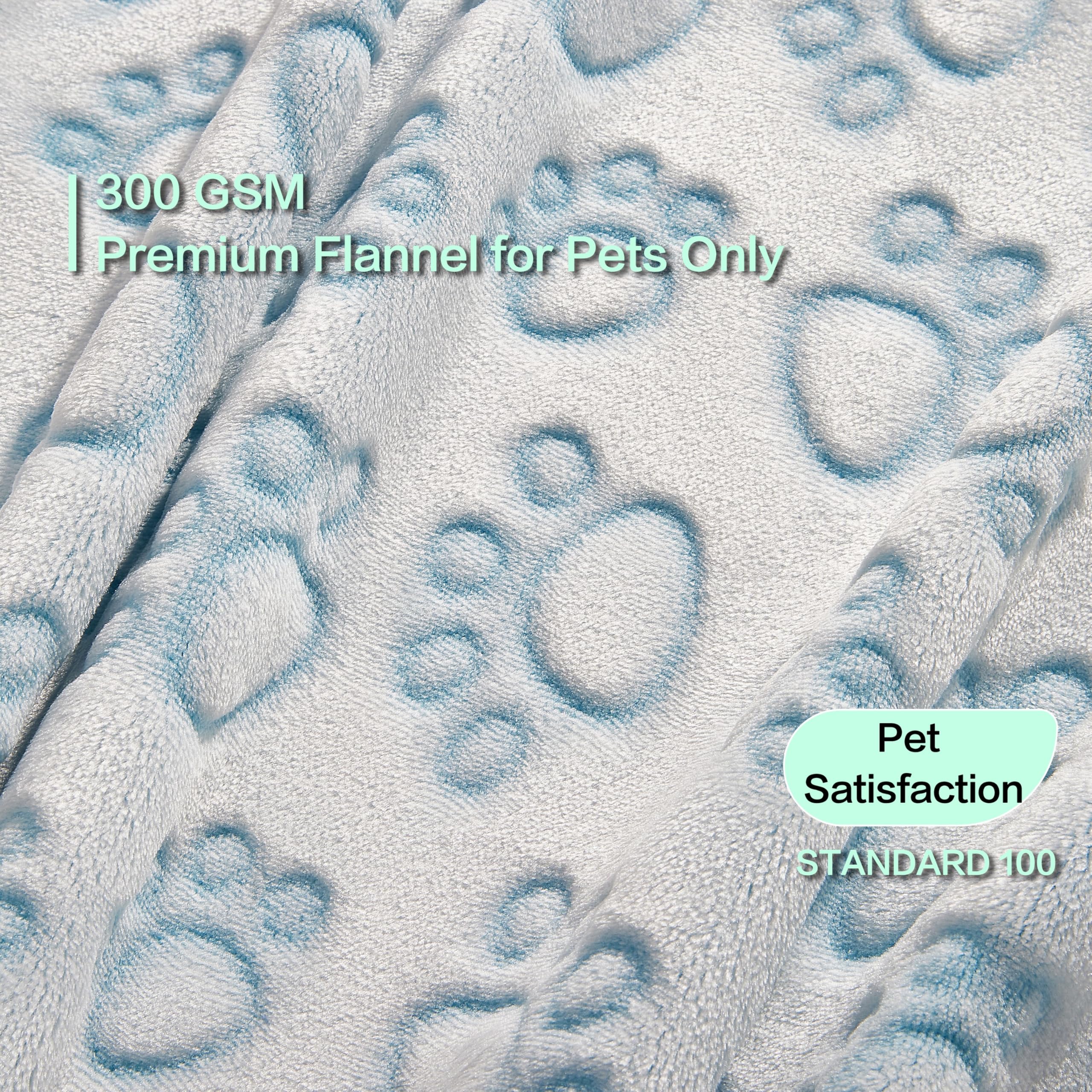Stuffed Premium Soft Dog Blanket, Blue Flannel Fleece Blanket For Small Medium Dogs, Pet Puppy Blankets Gift For Kitten Cat, Cut
