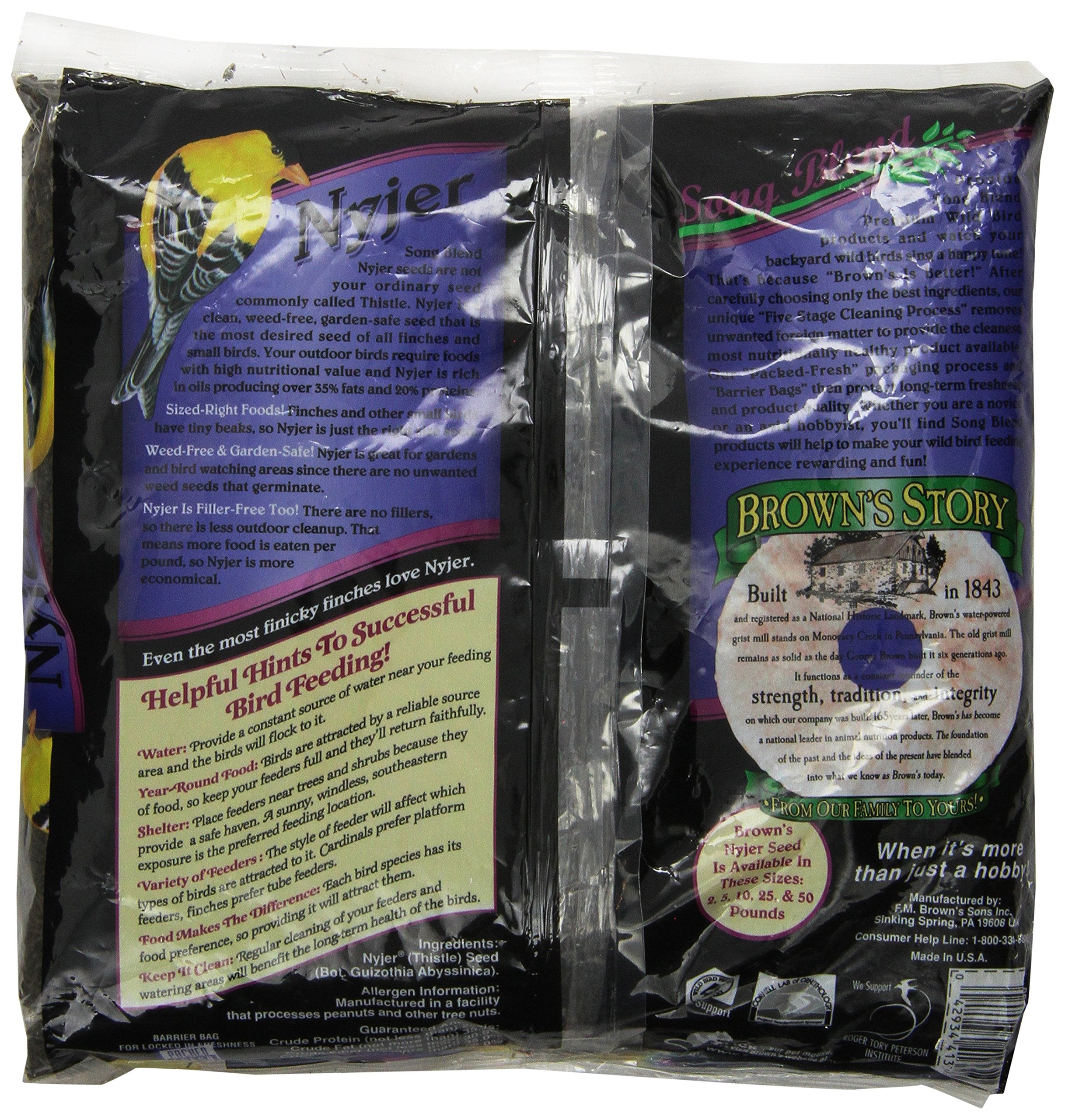 F.M. BrownS Song Blend Nyjer Thistle Seed For Pets, 2-Pound