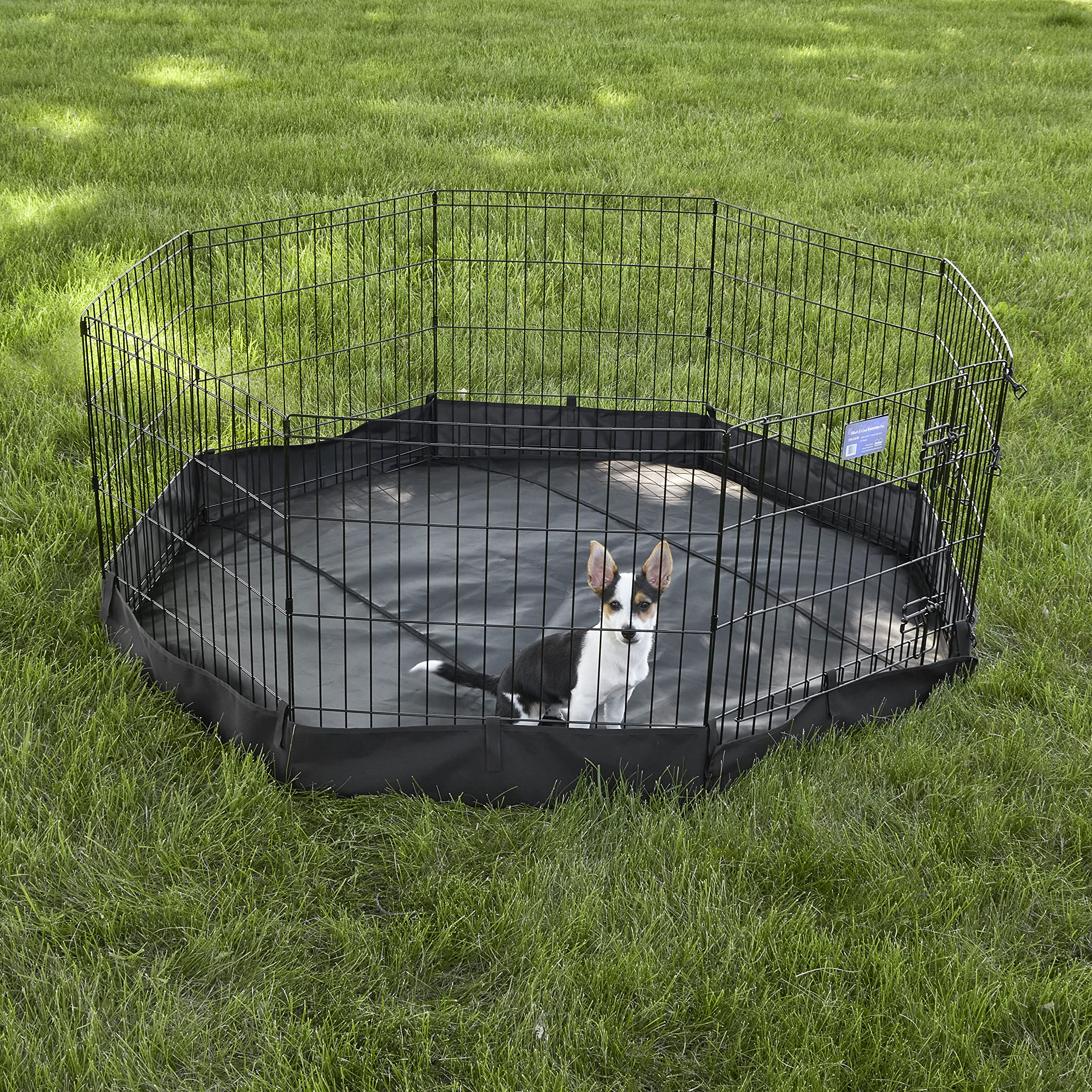 MidWest Homes for Pets Octagon Exercise Pen Fabric Mesh Bottom