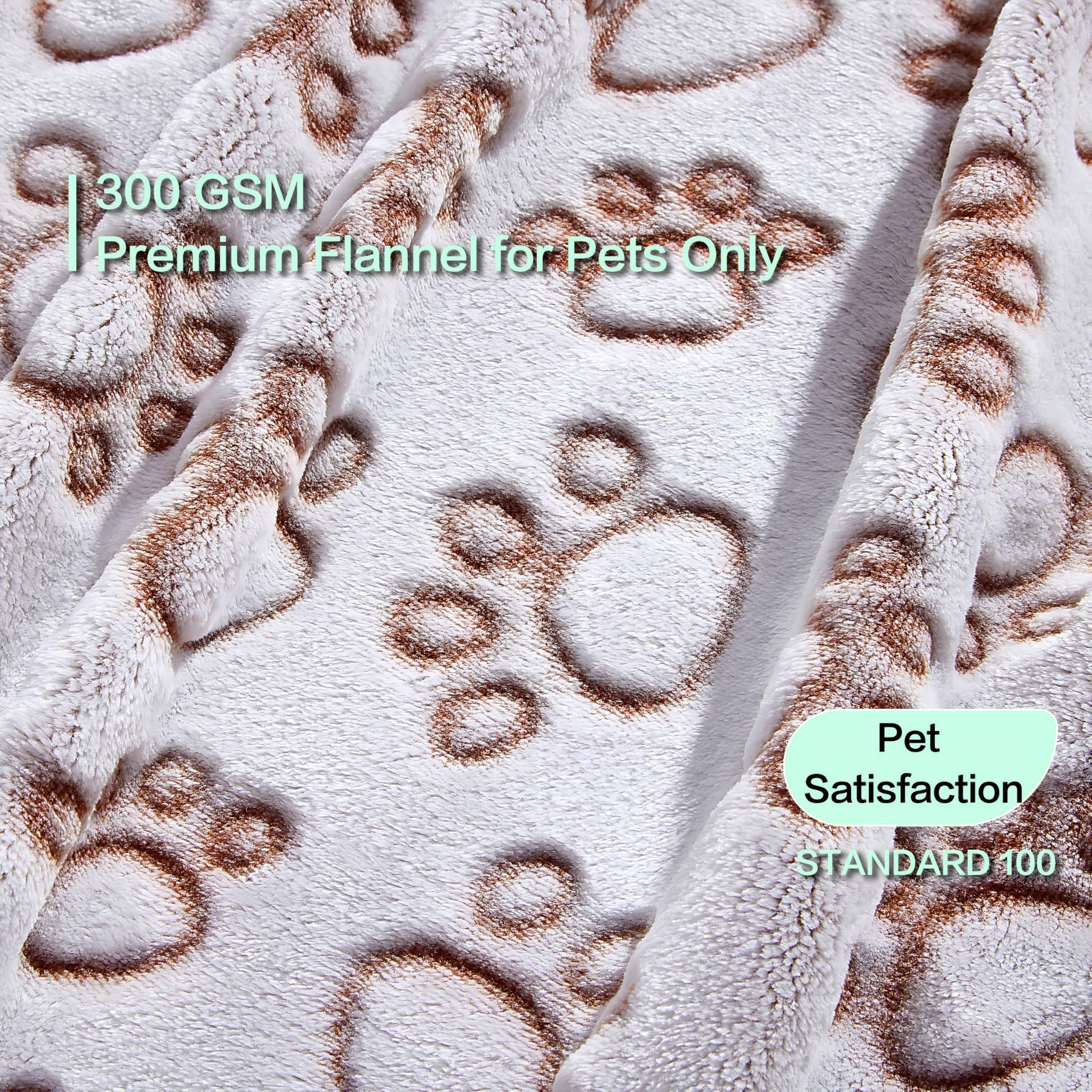Stuffed Premium Soft Dog Blanket, Brown Flannel Fleece Blanket For Small Medium Dogs, Pet Puppy Blankets Gift For Kitten Cat, Cu