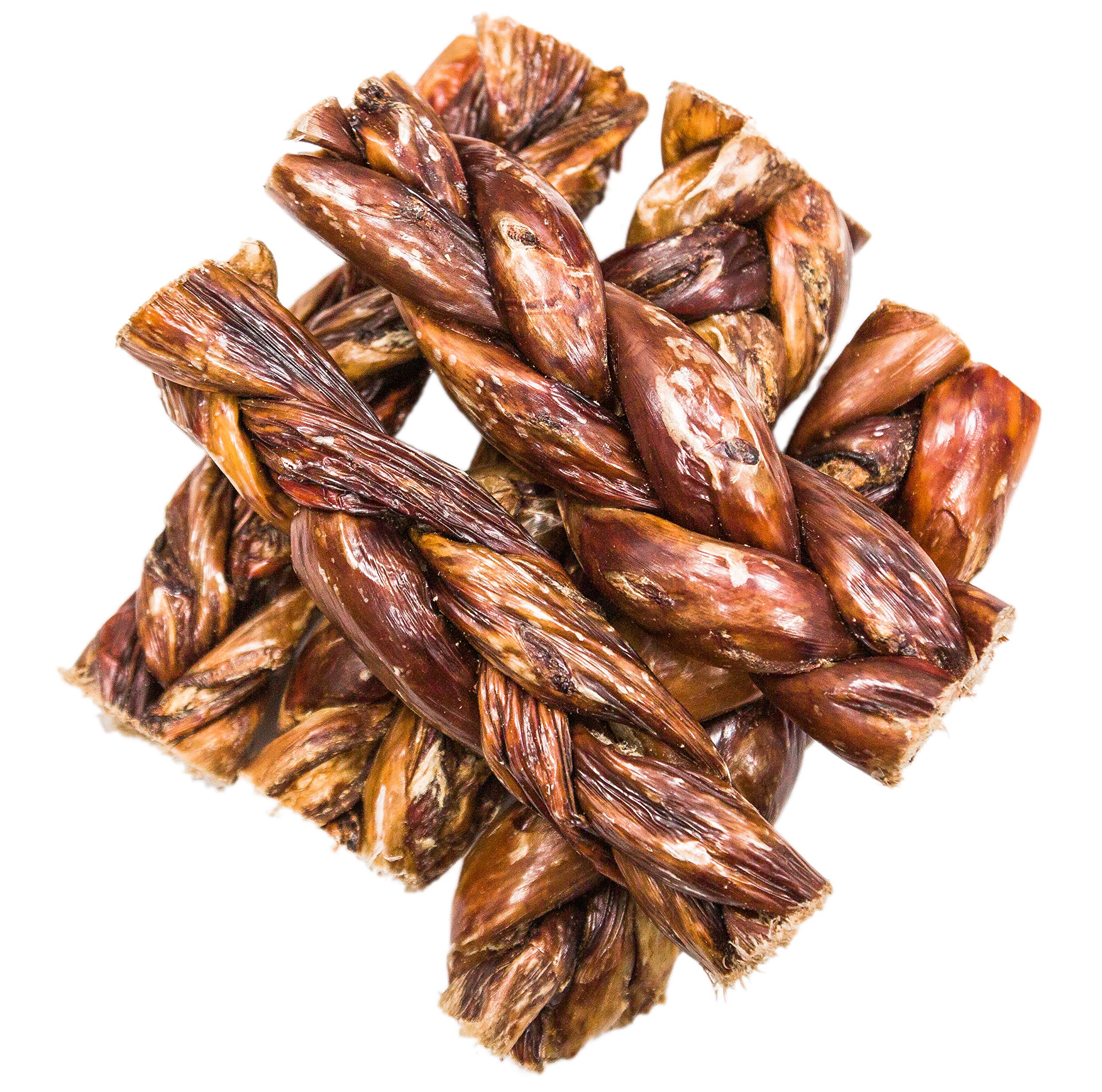 hotspot pets AllNatural Braided Beef Gullet Sticks (12 Pack) GrassFed, 6 Braided Esophagus Jerky Treats  Rich in Glucosami