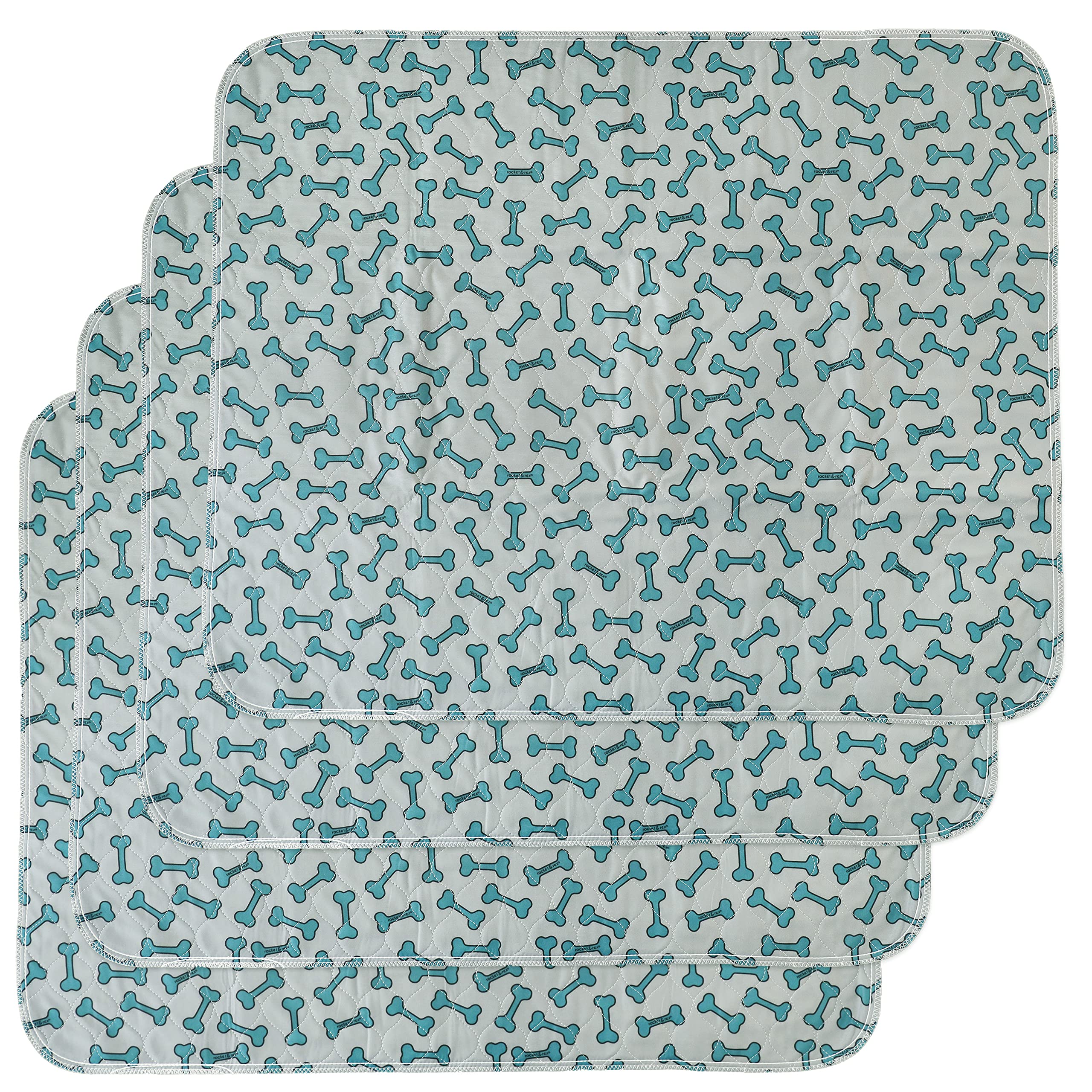Rocket & Rex Washable Pee Pads For Dogs  Potty Pads For Dog Training Pads  Super Absorbent Dog Crate Pad  Reusable & Waterproof 