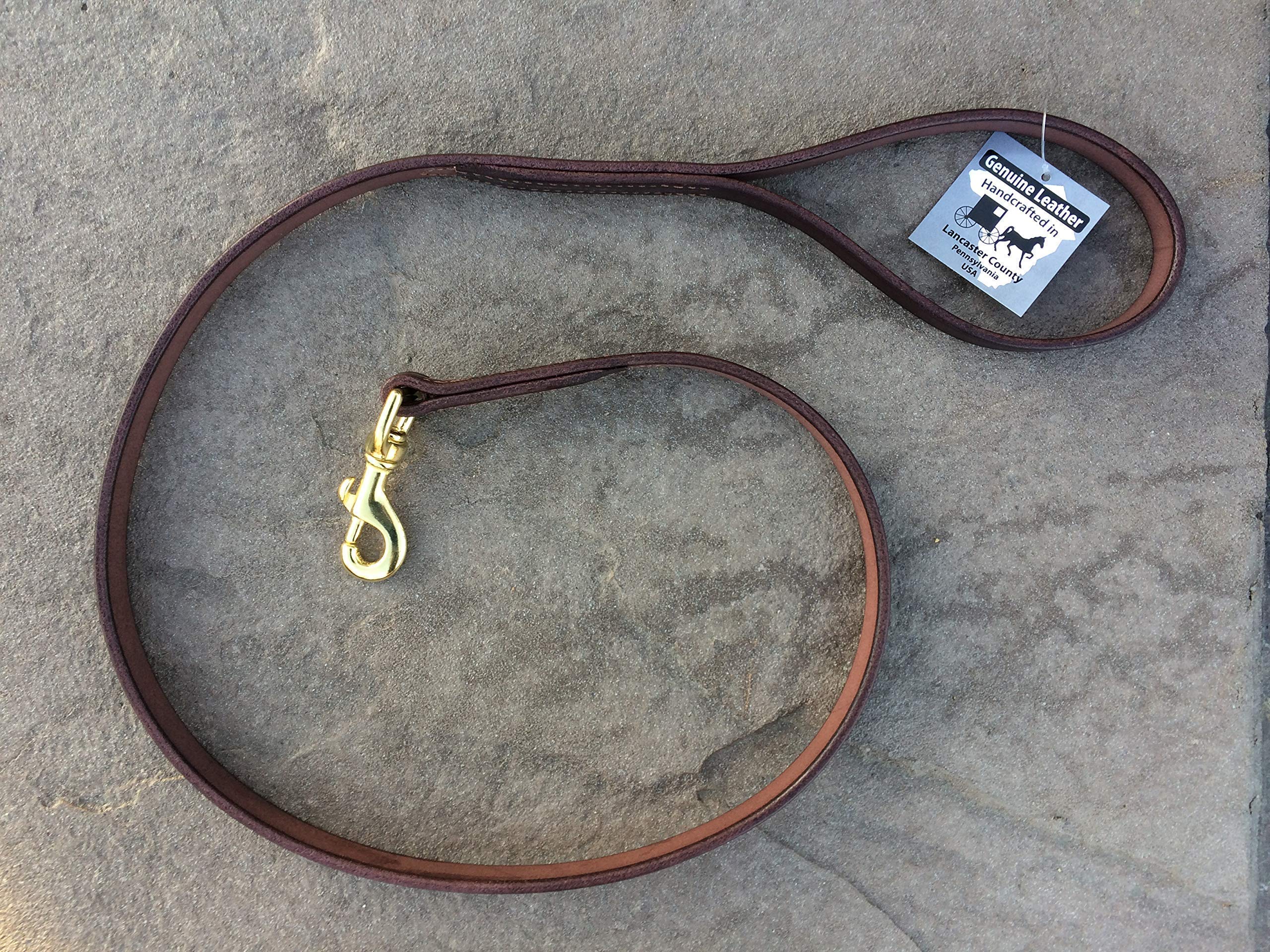 Handmade Heavy Duty Leather Dog Leash, Dog Training Lead For Walking Or Running, Leather Leash For Medium, Large, Big Dogs, Soft