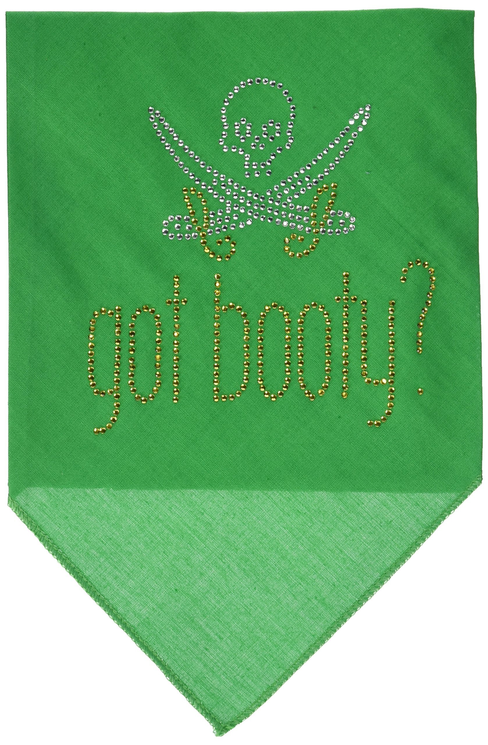 Mirage Pet Products Got Booty Rhinestone Bandana, Large, Emerald Green