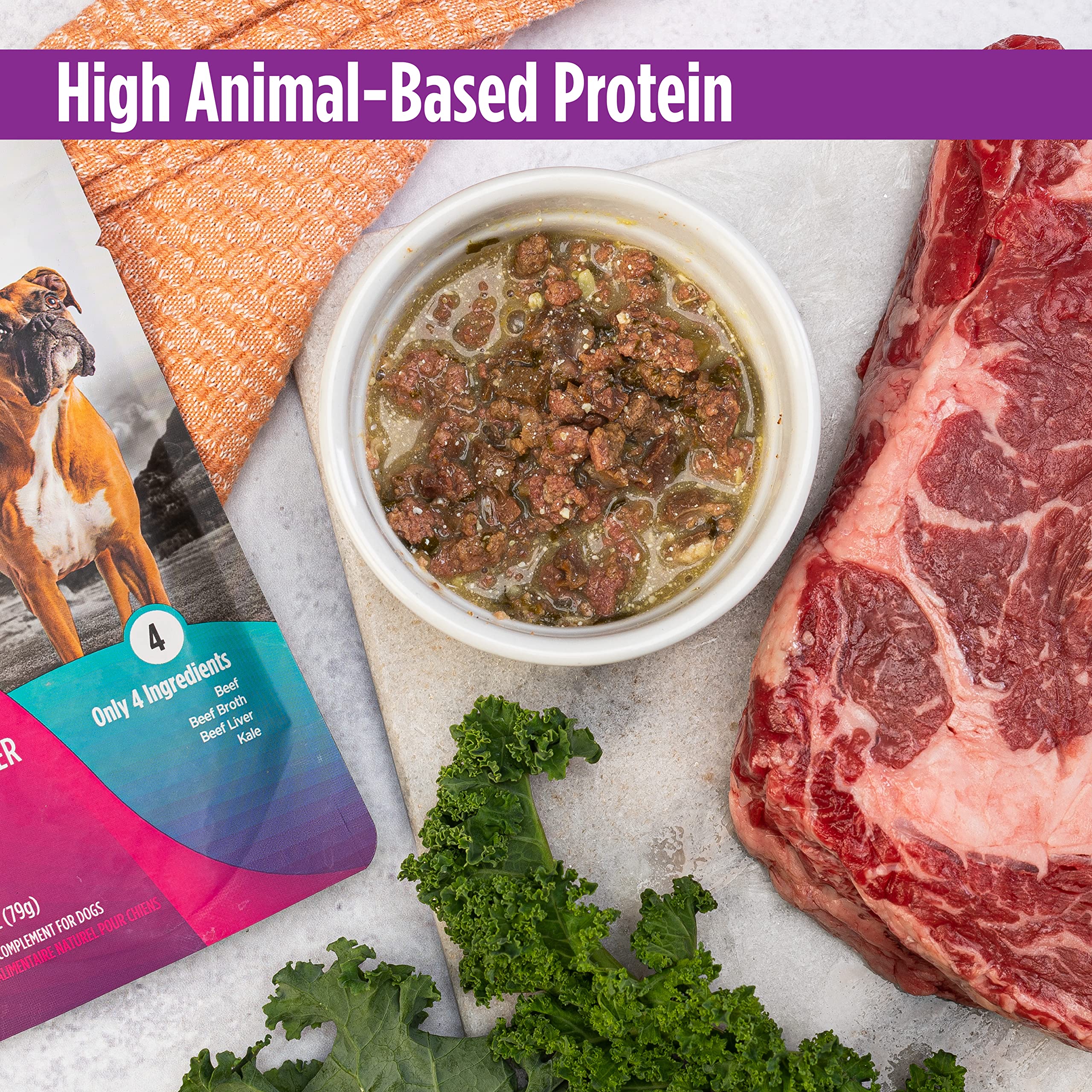 Nulo Freestyle Beef, Beef Liver, & Kale in Broth Real Meat Dog Food Topper, 2.8 Ounce (Pack of 24)