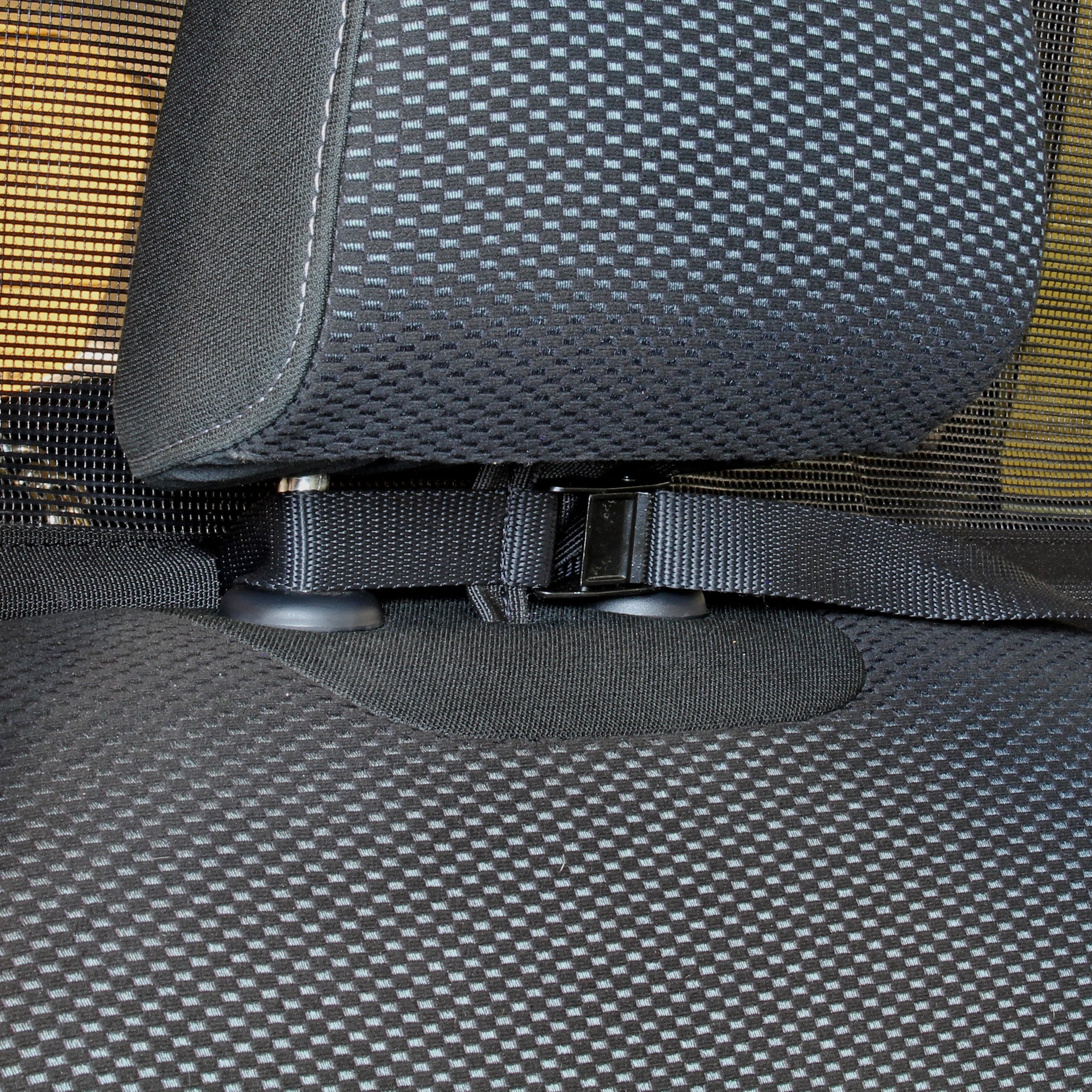 Deluxe 50' Wide Dog Barrier For Cars, Suvs, Trucks, And Cuvs – Pet Restraint Backseat Divider | Mesh Net Screen Shield Behind Front Or Rear Seats Cargo Area – Ideal For Travel Safety