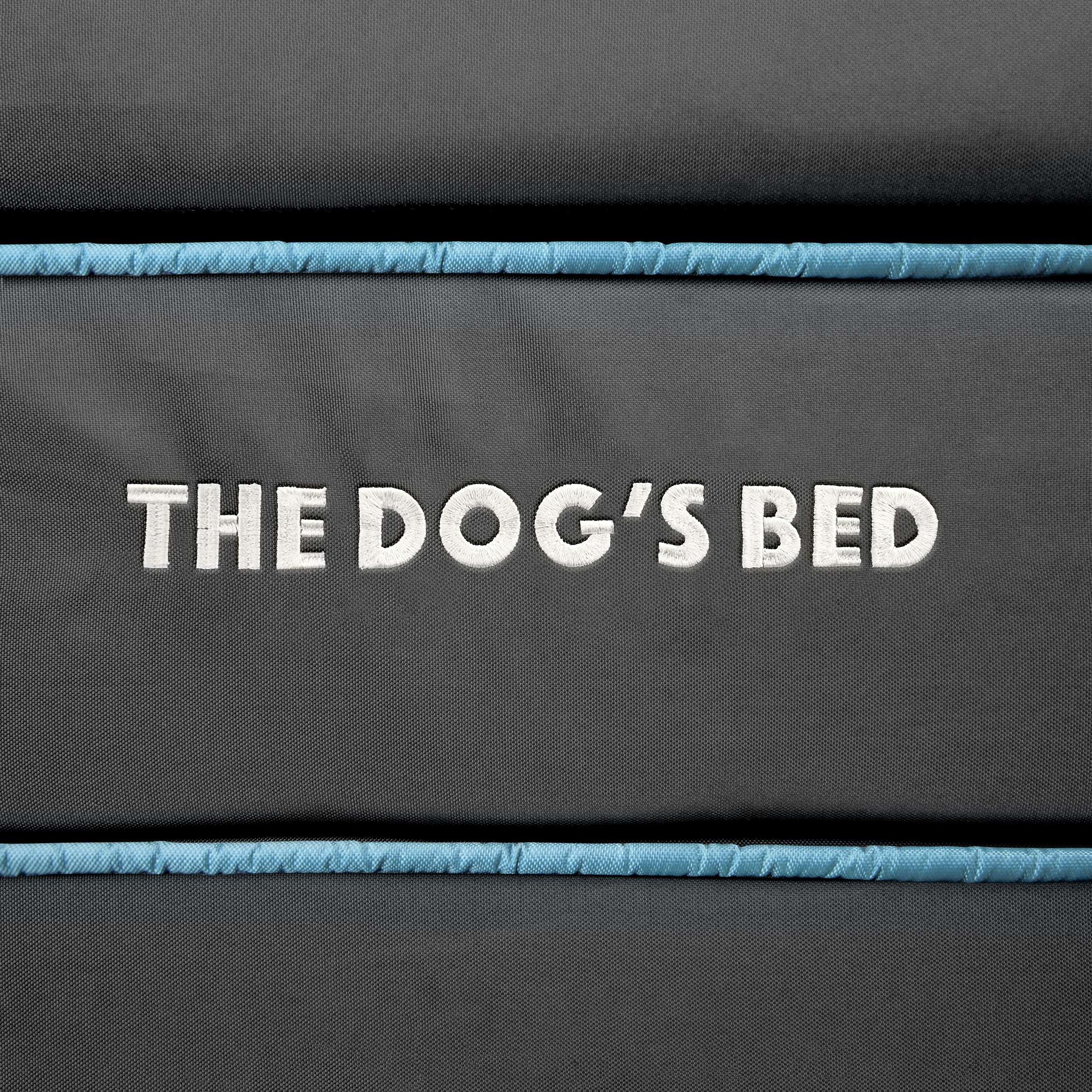 The Dogs Bed Orthopedic Headrest Dog Bed Med Grey/Blue, Memory Foam, Pain Relief: Arthritis, Hip & Elbow Dysplasia, Post Surgery