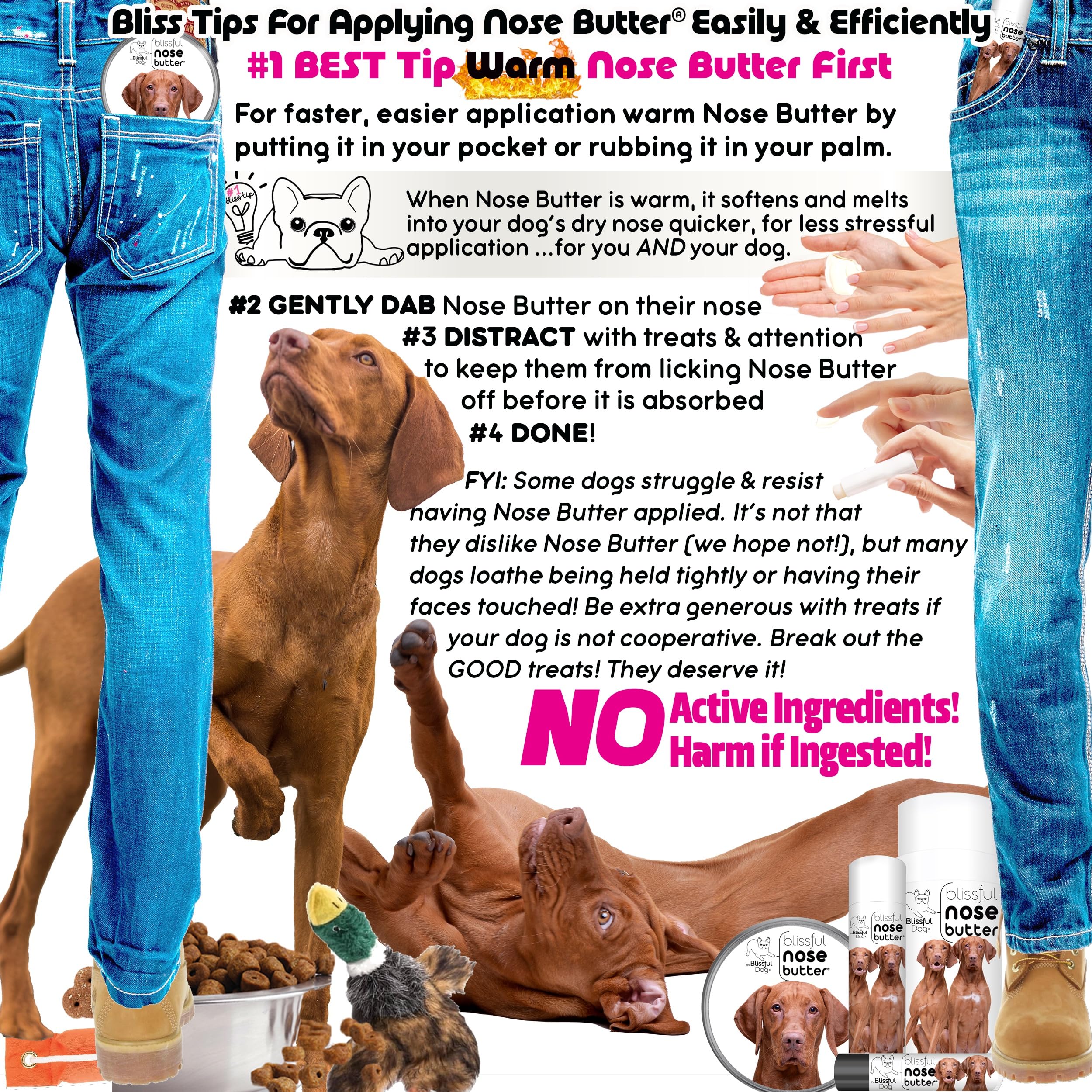 The Blissful Dog Vizsla Unscented Nose Butter - Dog Nose Butter, 0.50 Ounce