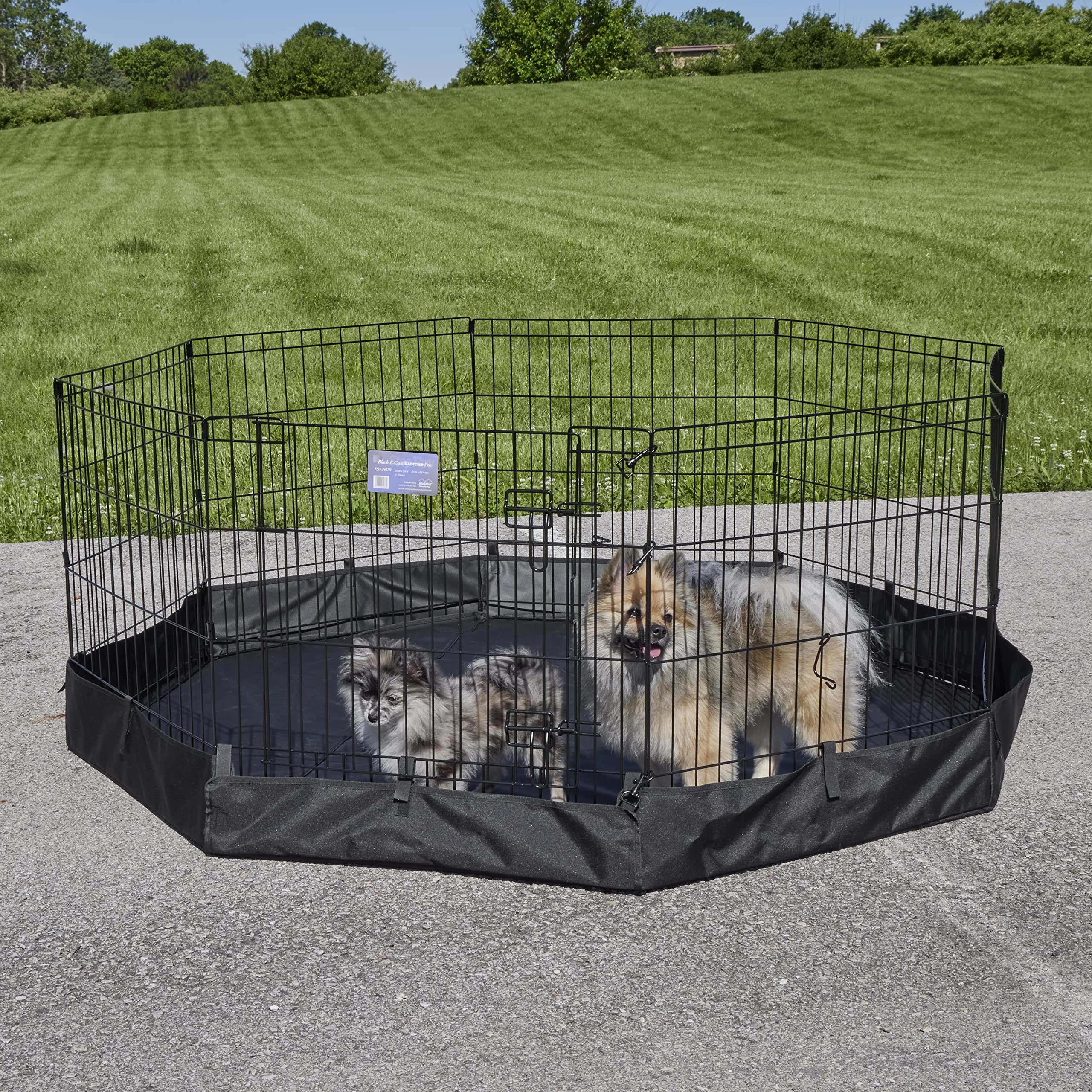 MidWest Homes for Pets Octagon Exercise Pen Fabric Mesh Bottom