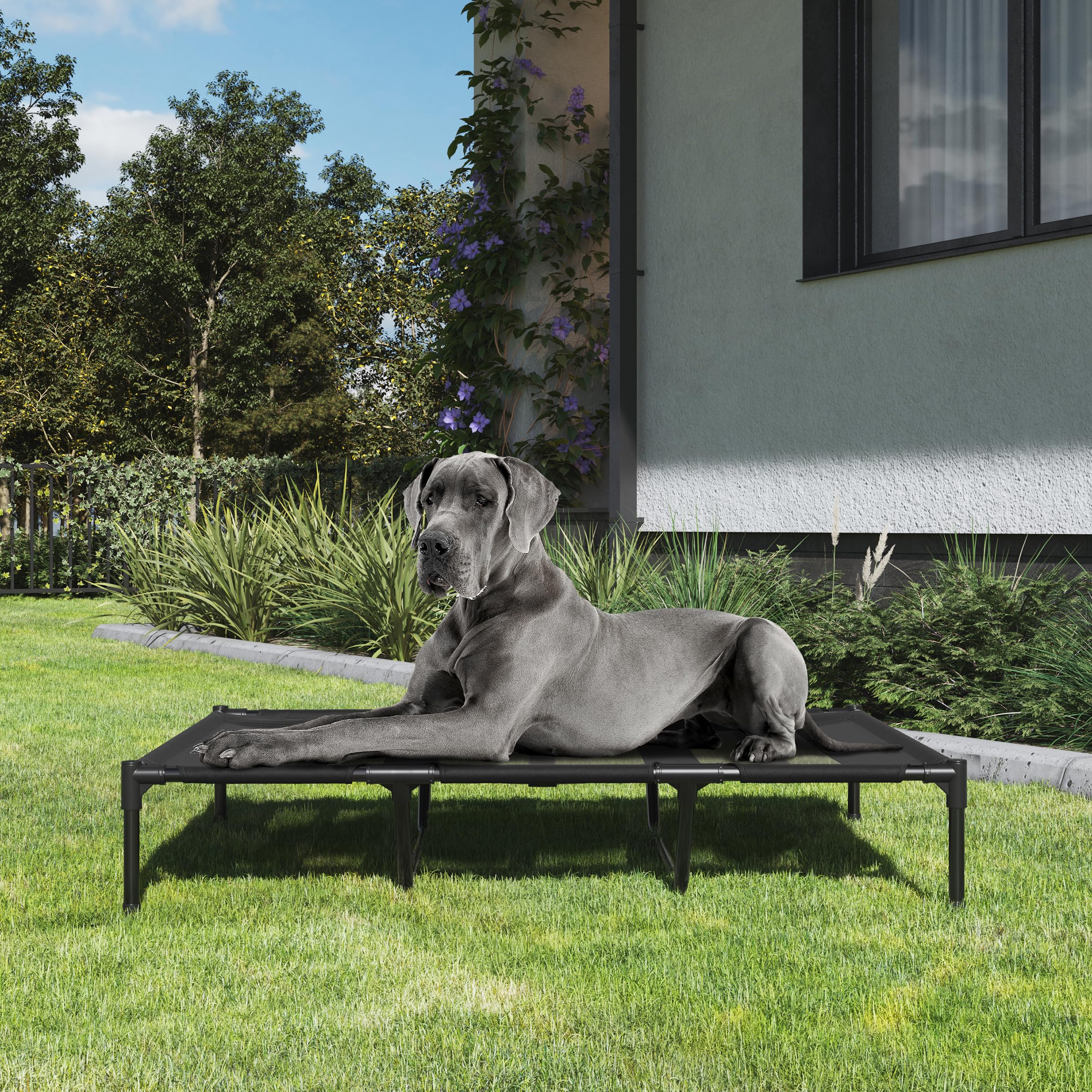 Petmaker Elevated Dog Bed - 48X36-Inch Portable Pet Bed With Non-Slip Feet - Indoor/Outdoor Dog Cot Or Puppy Mattress For Pets U