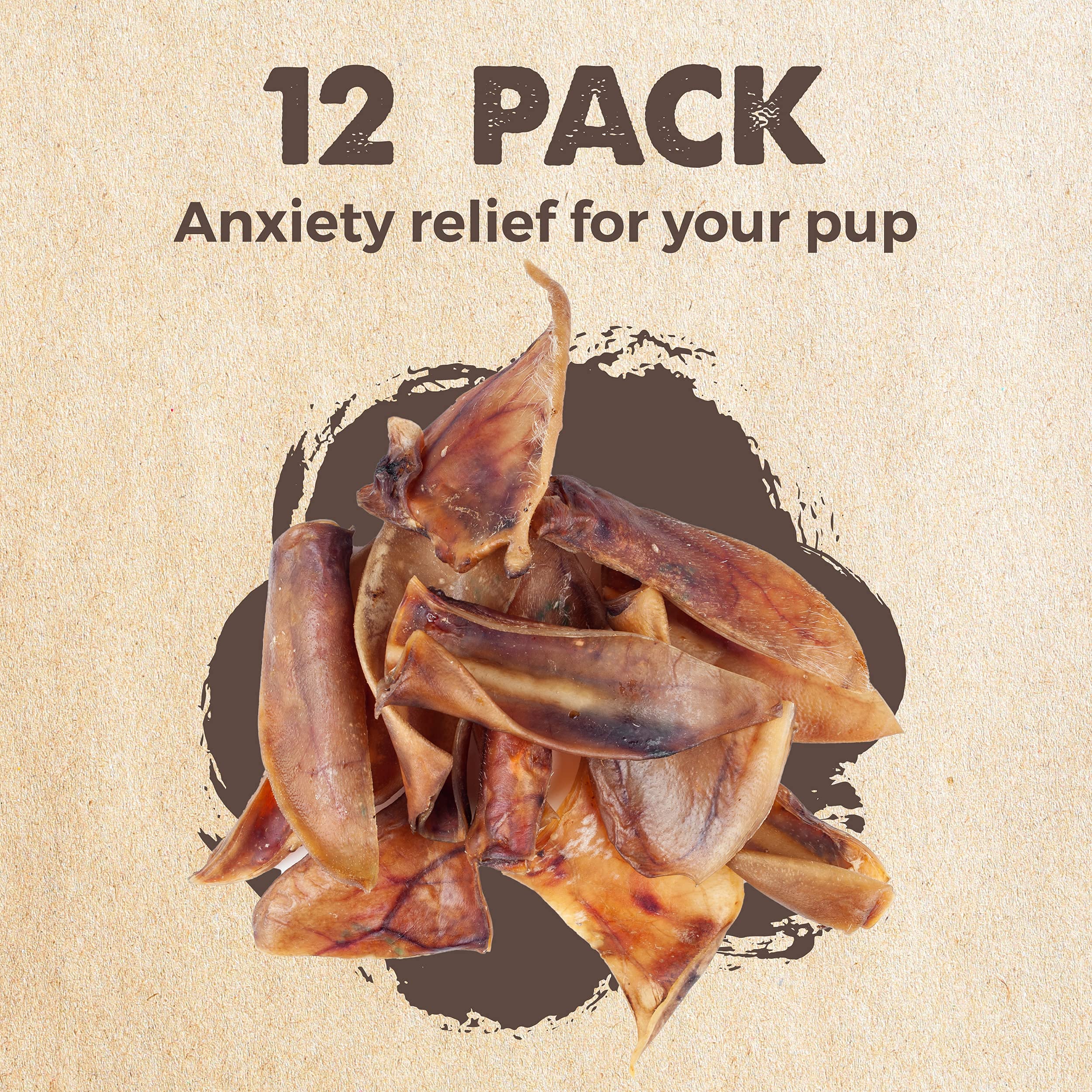 Mighty Paw Half Pig Ears for Dogs | All Natural Dog Treats. Single Ingredient Pig Ear Dog Treats. Better Than Rawhide Dog Snacks