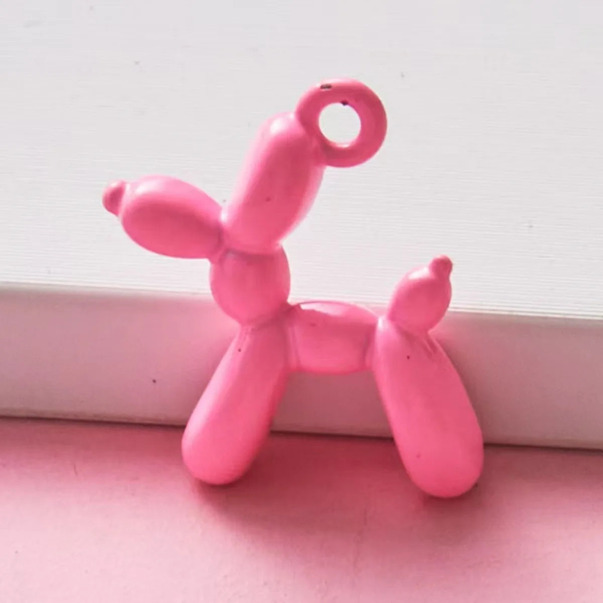 10pcs 19x14mm Minimalist Balloon Dog Charms, Simple Resin Balloon Animal Pendants, Versatile DIY Supplies for Craft Projects