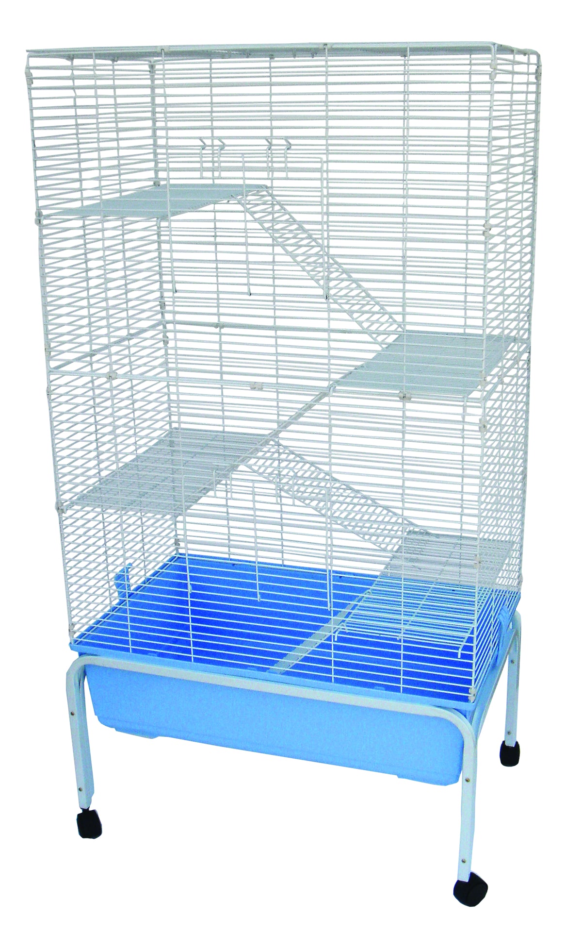 5 Levels Indoor Animal Cage Cat Ferret With Stand In Blue