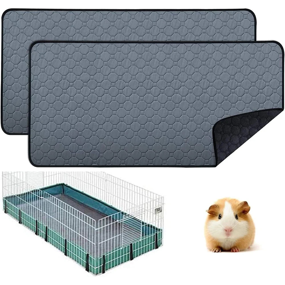 Guinea Pig Cage Lining Washable Guinea Pig Skin Pad Reusable and Non Slip Urinary Pad for Guinea Pig Cat Dog Bed Small Animal