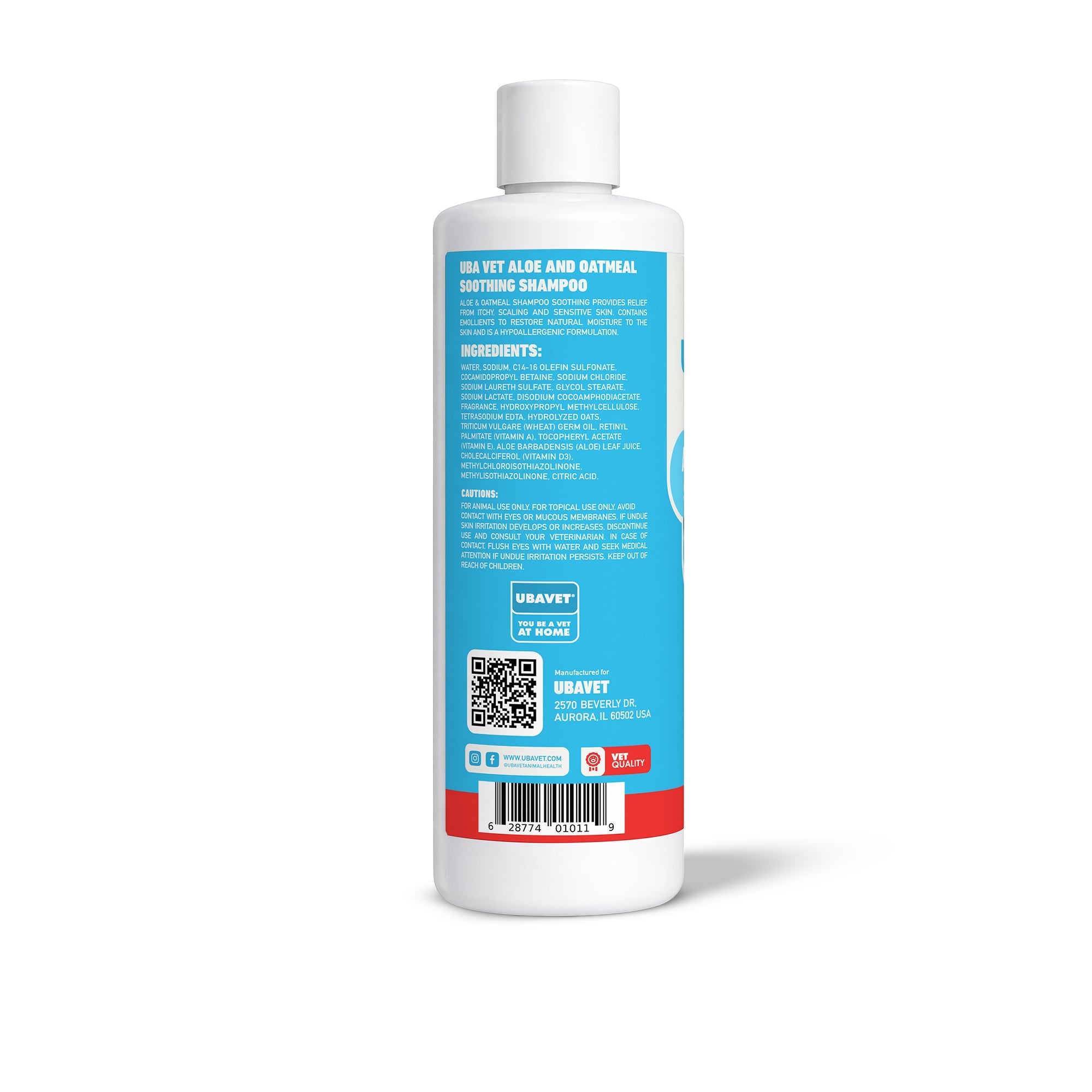 UBAVET Aloe & Oatmeal Conditioner for Dogs & Cats, 16.9 fl oz