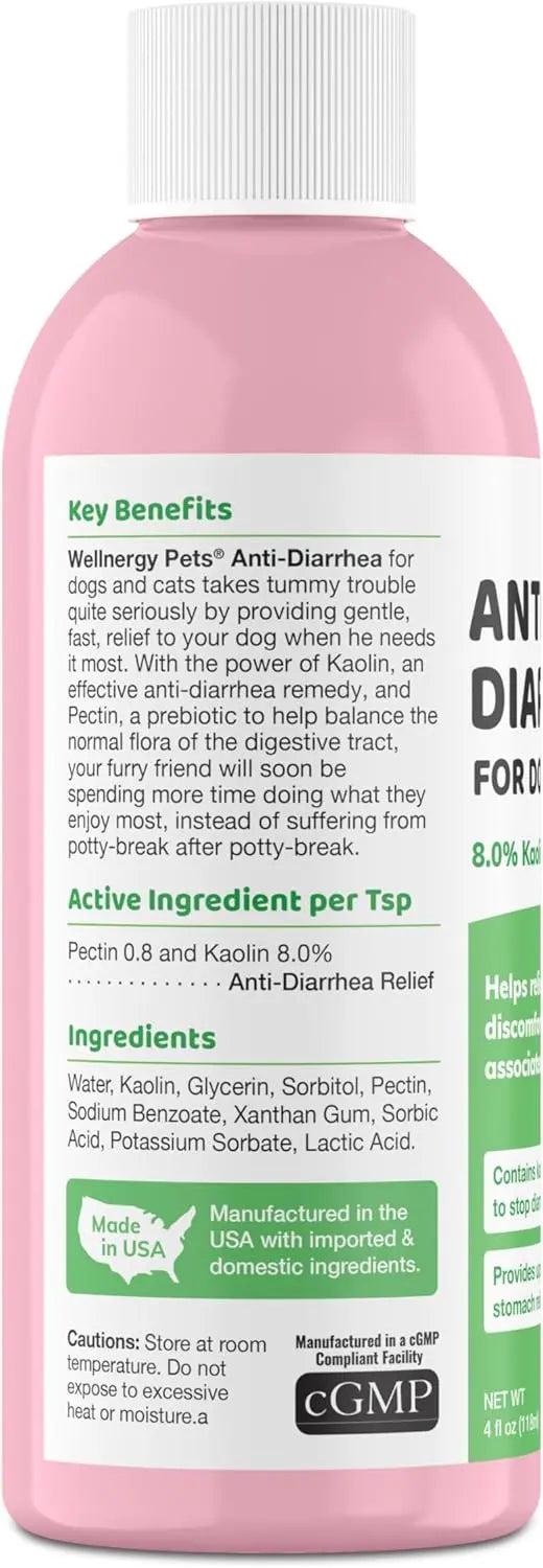 Anti Diarrhea Liquid for Dogs - Dog Diarrhea Relief with Kaolin (4 Oz.)