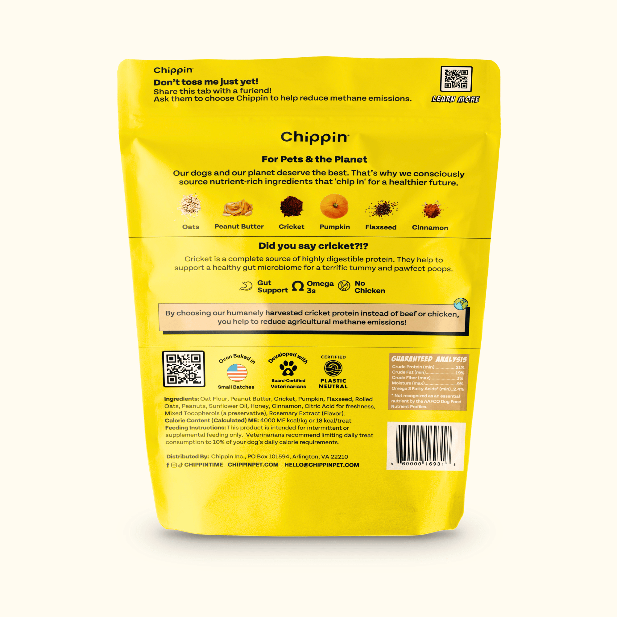 Superfood Cricket & Pumpkin Dog Treats, 4-Pack