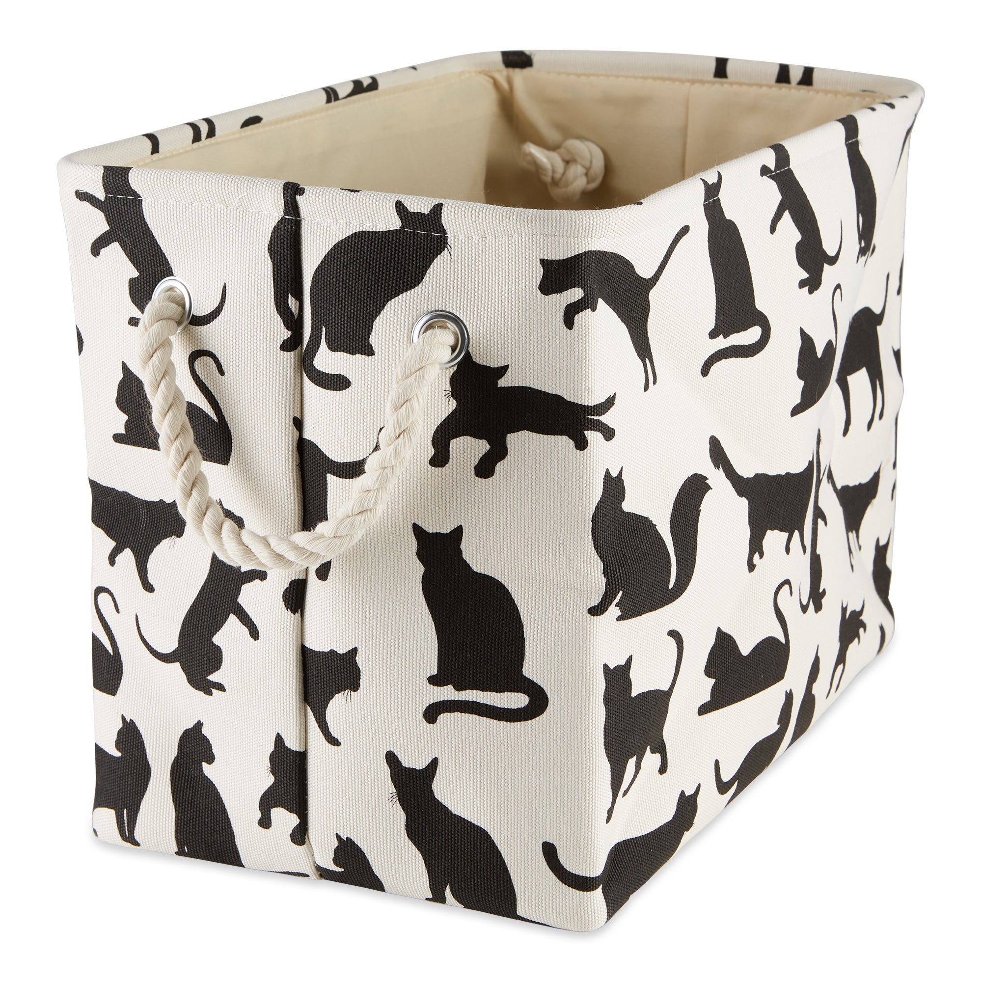 Dii Polyester Pet Bin Cats Meow Rectangle Medium