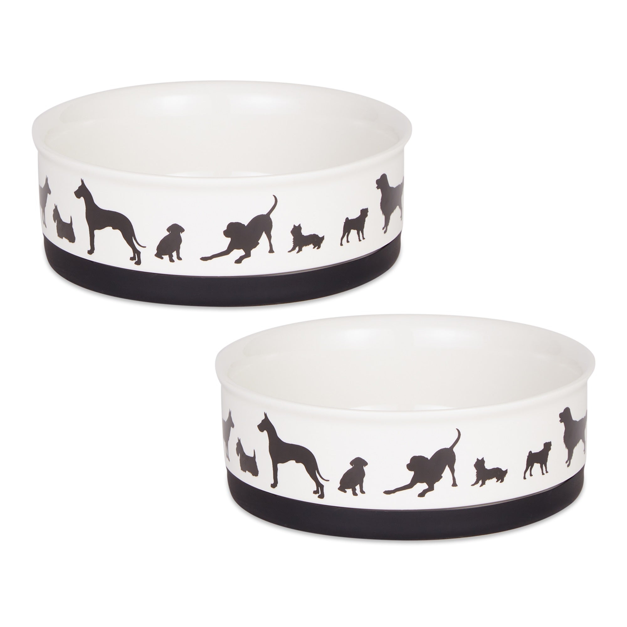 DII Pet Bowl Dog Show Medium 6Dx2H (Set of 2)