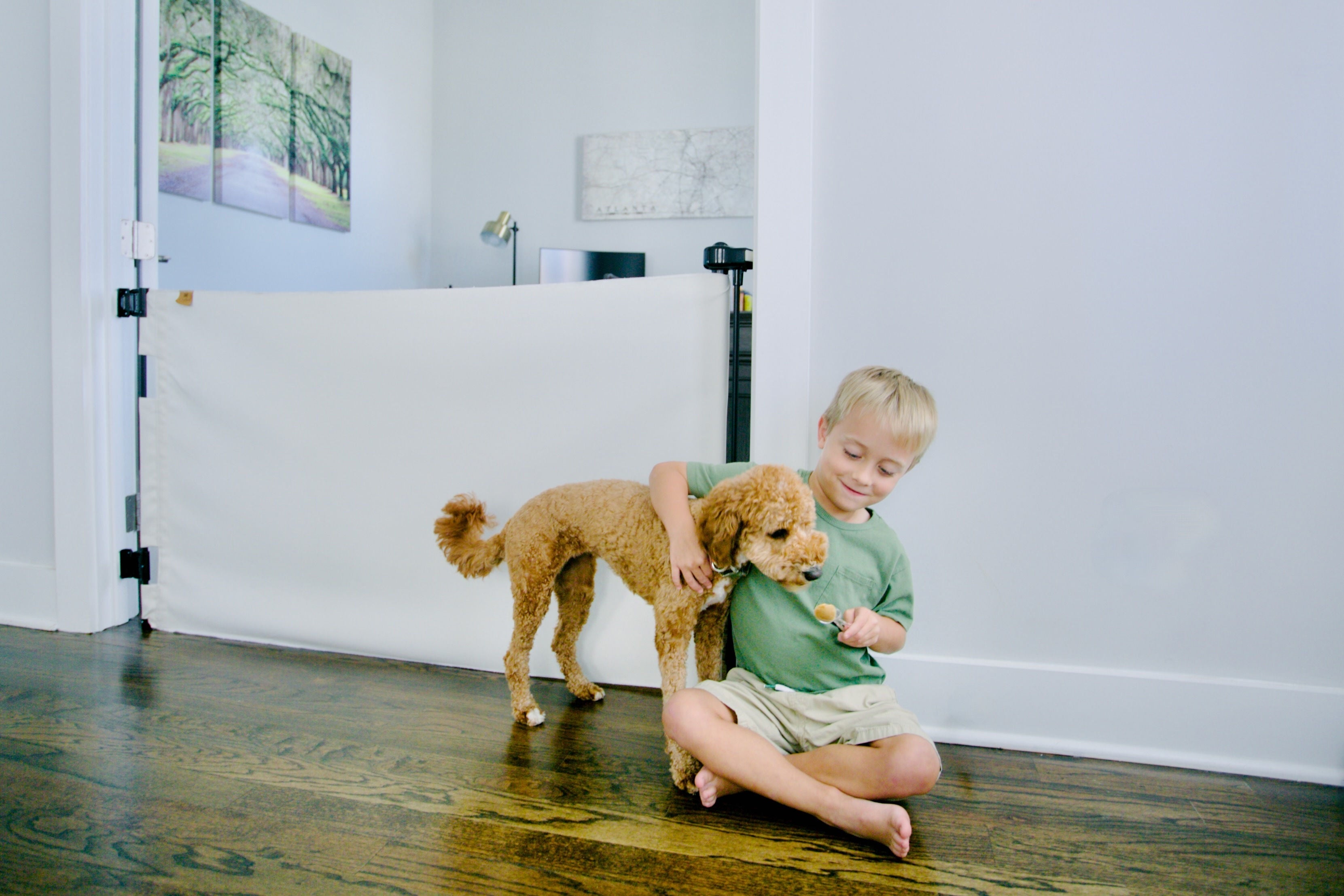 Milliken® Fabric Baby & Pet Safety Gate – Indoor/Outdoor, Durable & Stylish
