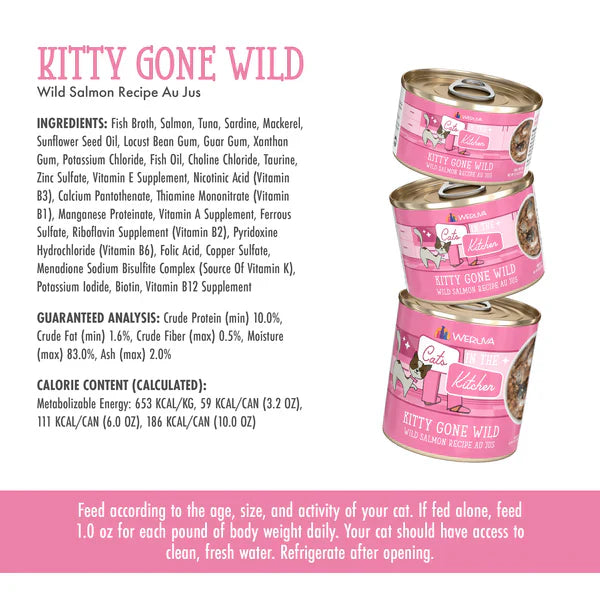 Kittens in the Kitchen Kitty Gone Wild Wild Salmon Recipe Au Jus (3oz)
