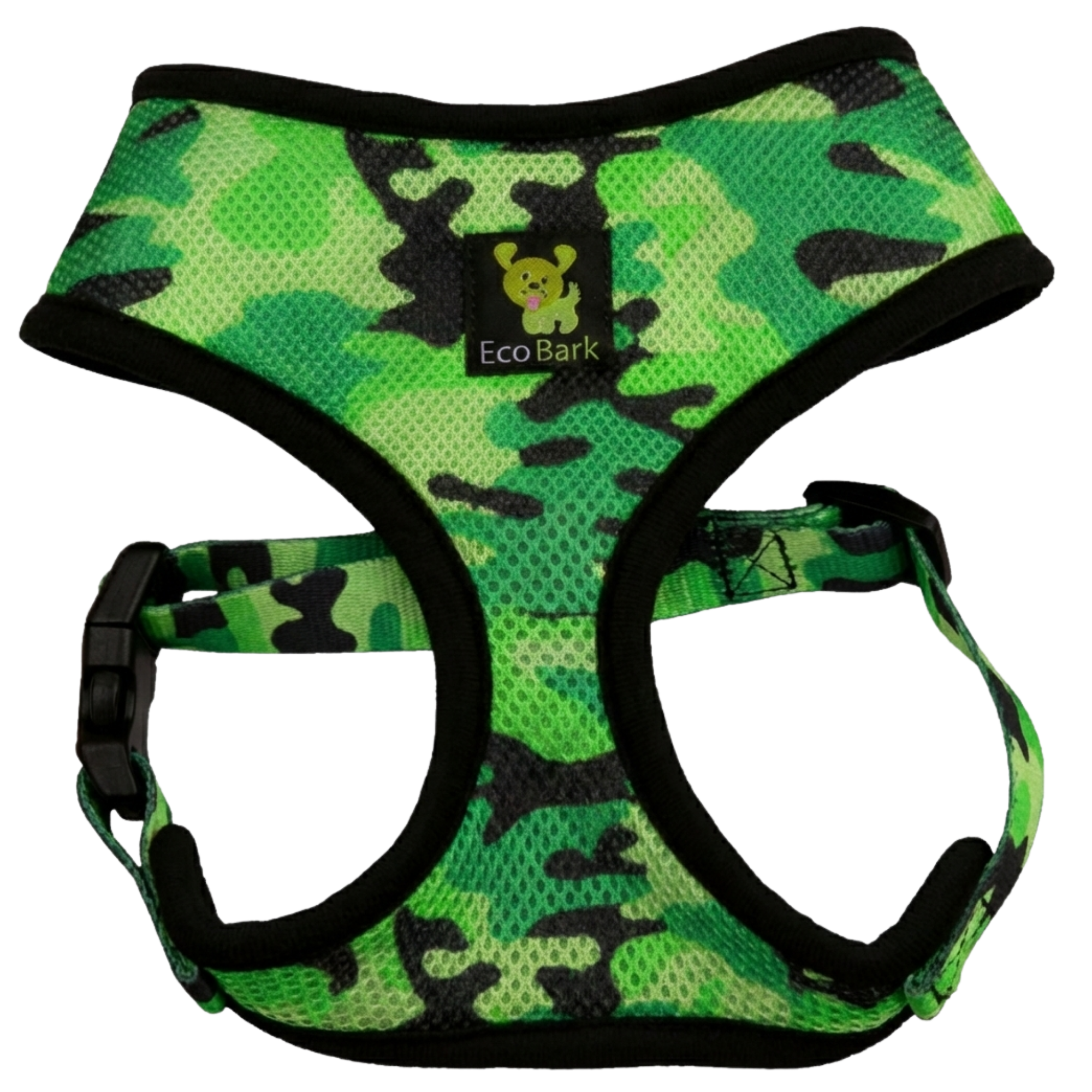 EcoBark Camo Dog Harness - Over-the-Head Dog Vest Halter for Small to Medium Dogs and Puppies