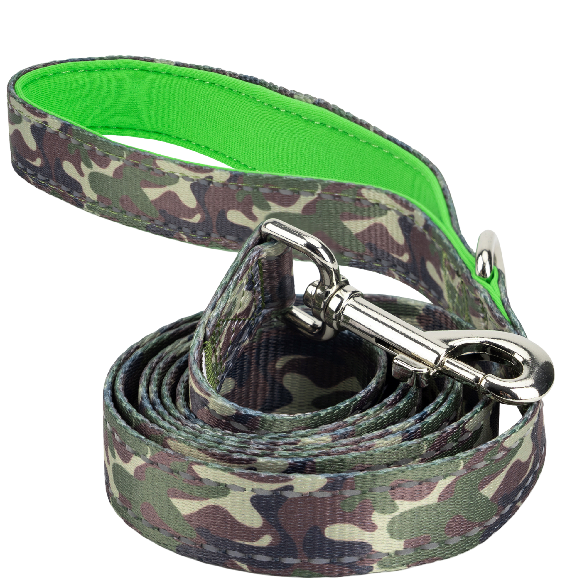 EcoBark Camo Dog Leash- Comfort Grip Padded Leash - 4ft, 5ft, and 6ft for Small and Medium Dogs