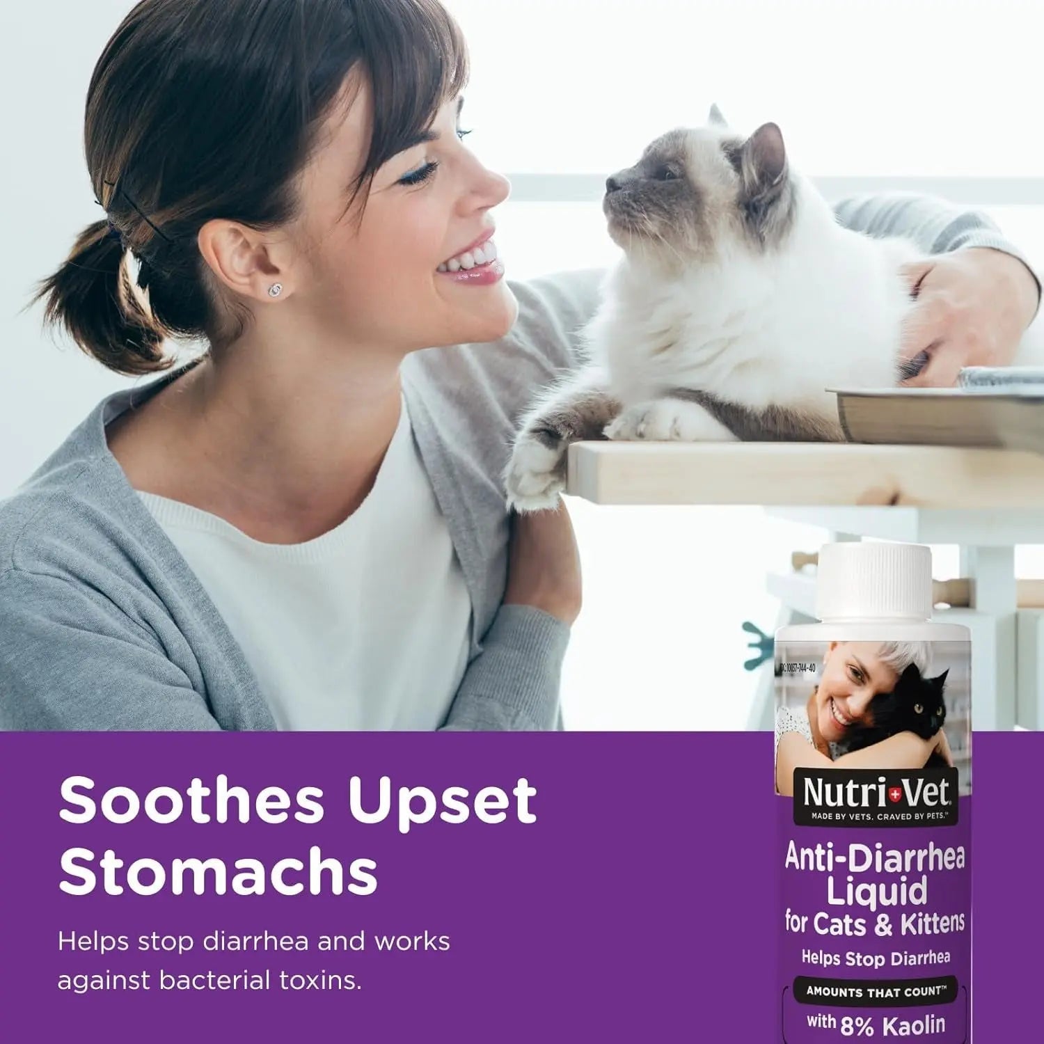 Cat Anti Diarrhea Liquid Pectin Kaolin Digestive Relief Upset Stomach