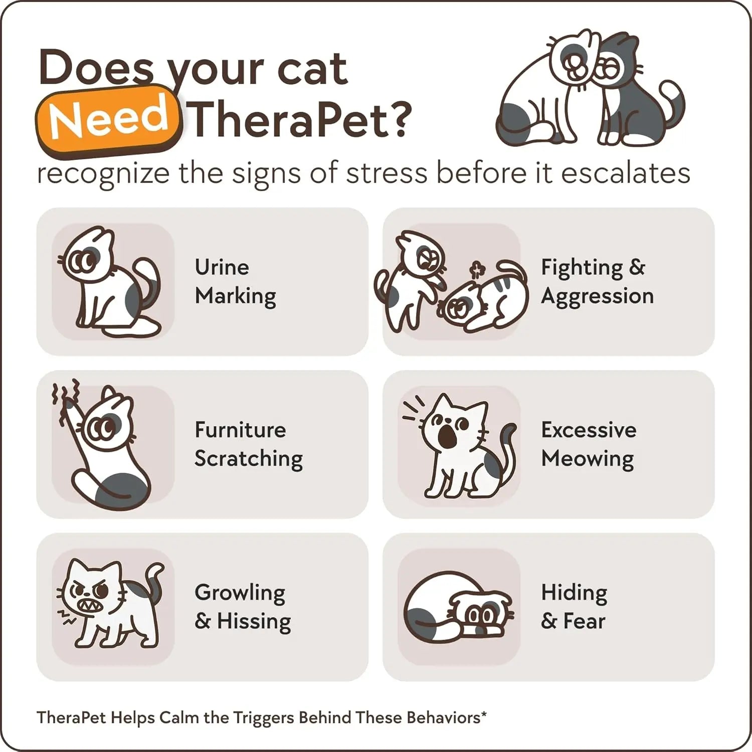 Cat Calming Diffuser Pheromone Anti Anxiety Spray Fighting Stress 60 Day