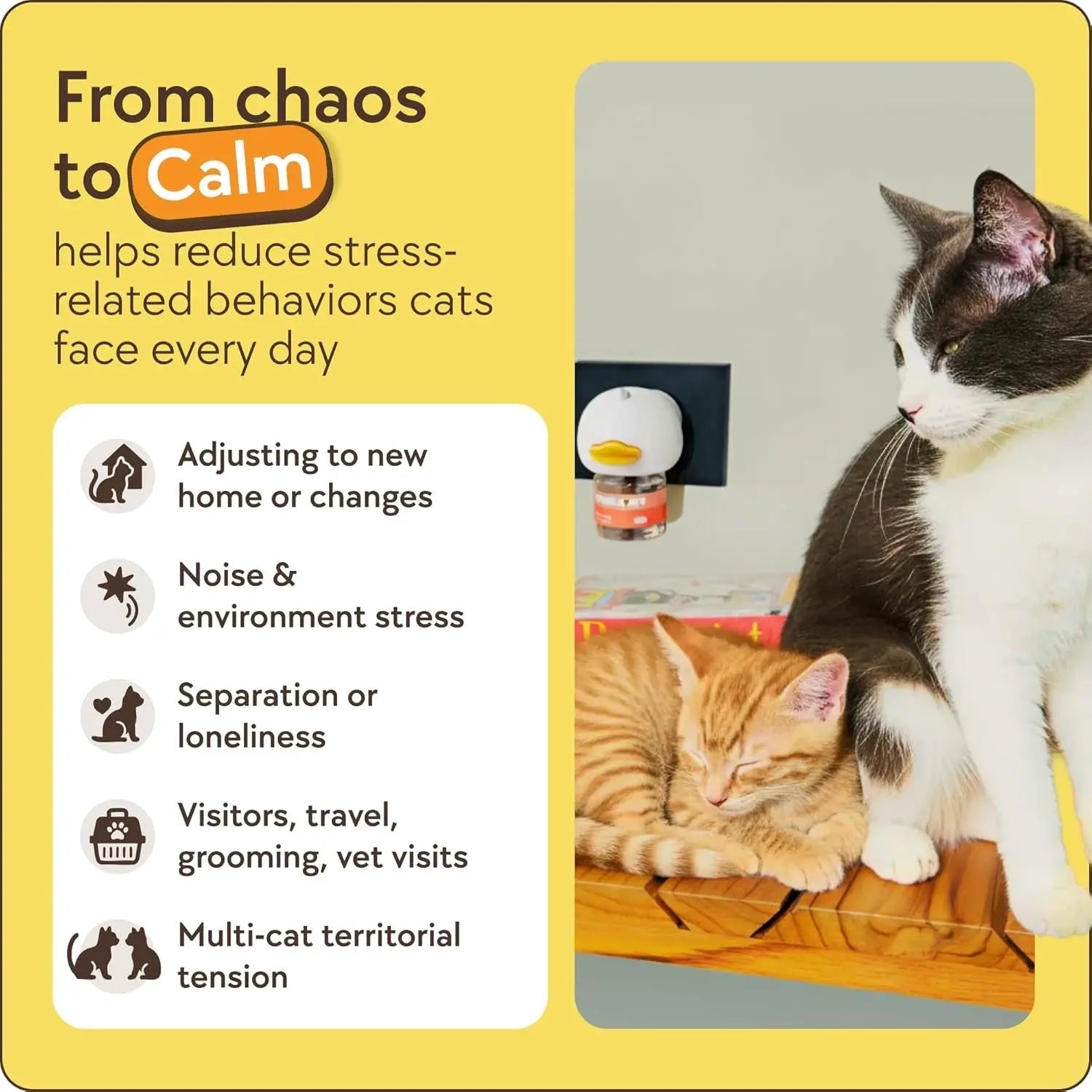 Cat Calming Diffuser Pheromone Anti Anxiety Spray Fighting Stress 60 Day