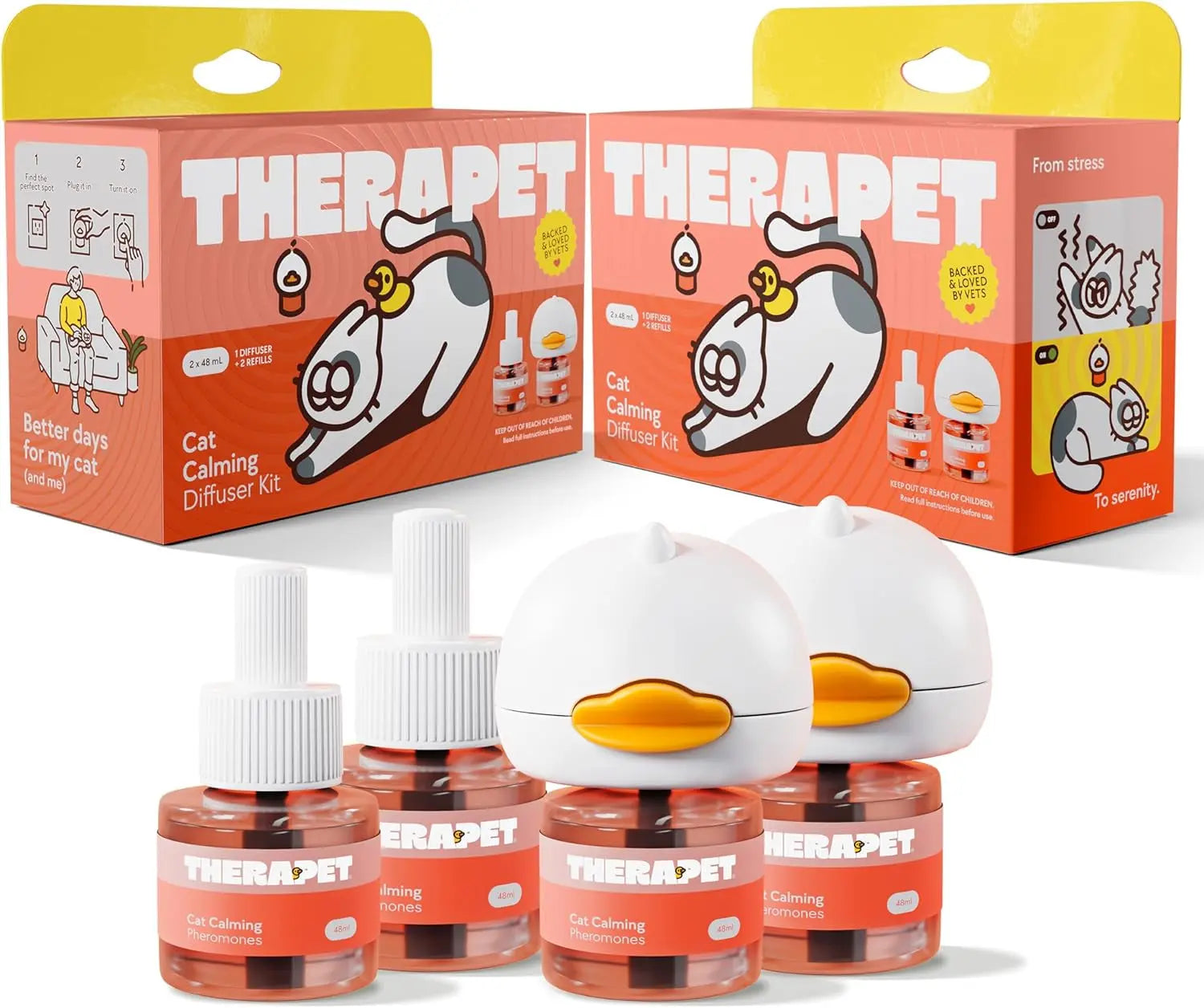 Cat Calming Diffuser Pheromone Anti Anxiety Spray Fighting Stress 60 Day
