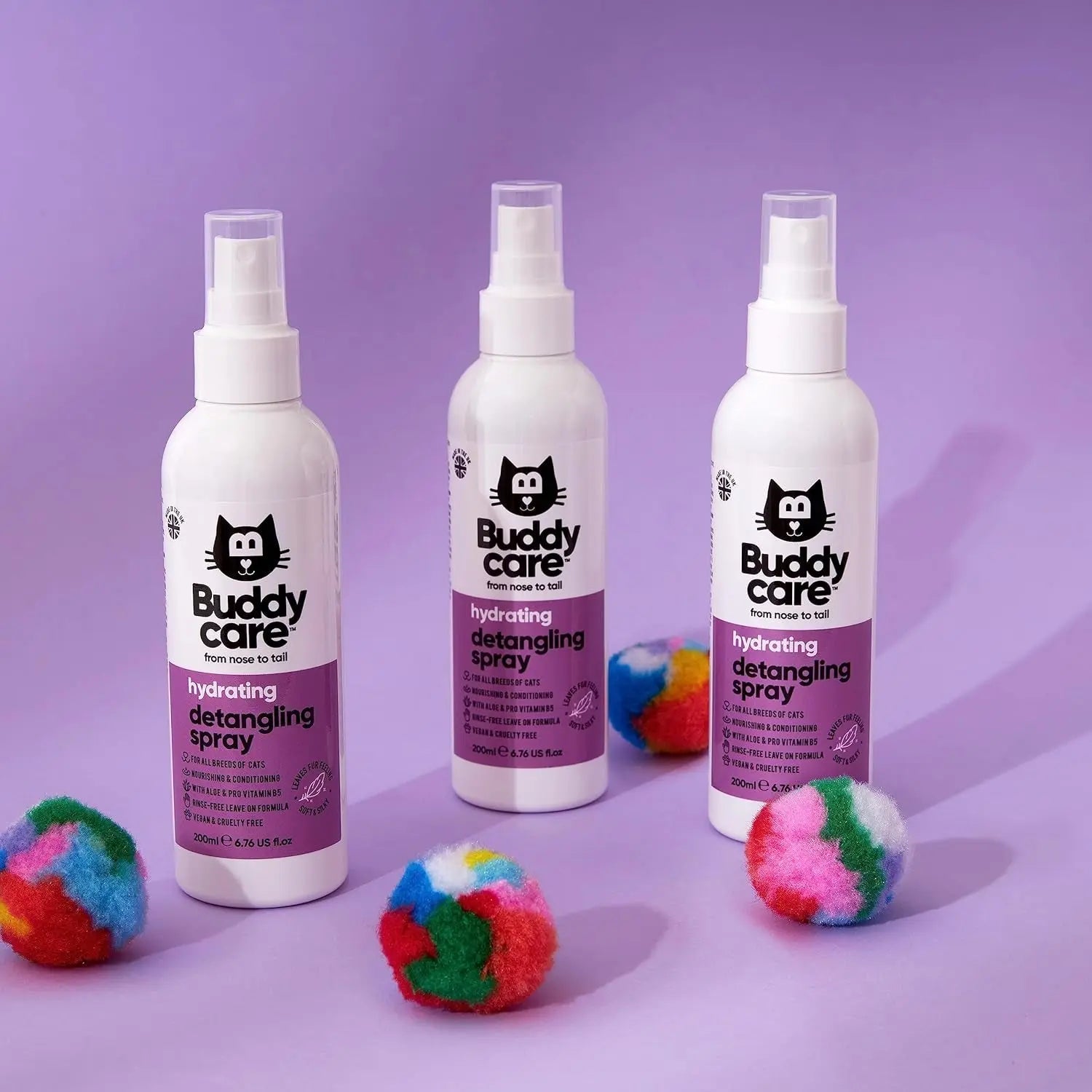 Cat Detangling Spray Matted Fur Remover Leave In Aloe B5 Smooth Coat Care