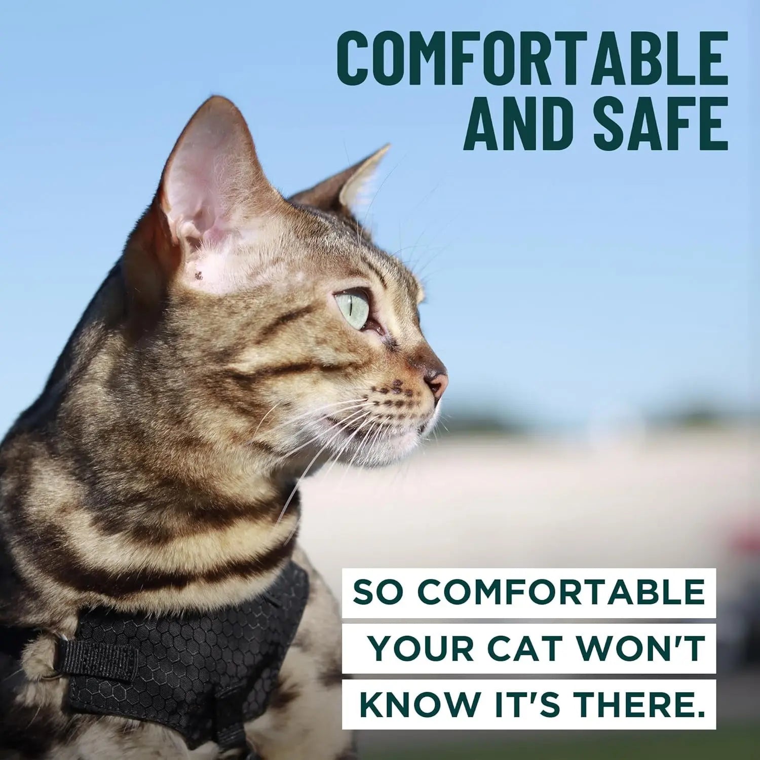 Cat Harness Escape Proof Adjustable Leash Set Reflective Walking Vest
