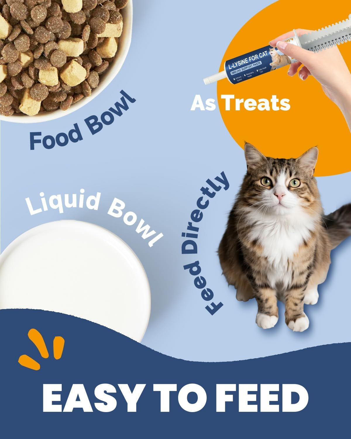 Cat Lysine Paste Immune Respiratory Eye Support Taurine Omega 3 Chicken 60ml