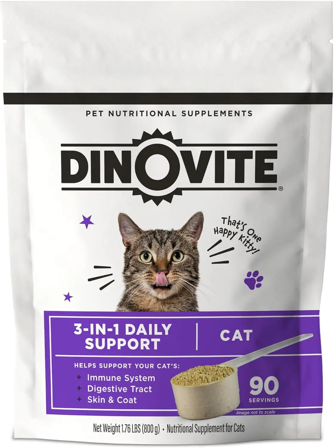 Cat Multivitamin Supplement with Probiotics, Omega 3 & Skin + Coat Support