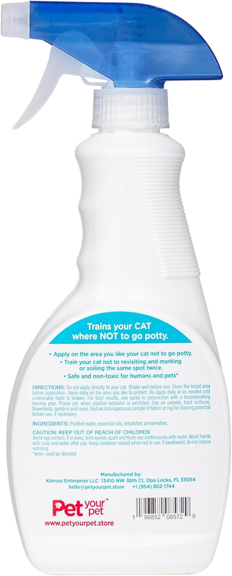 Cat Potty Training Spray No Pee No Poop Natural Deterrent 16oz