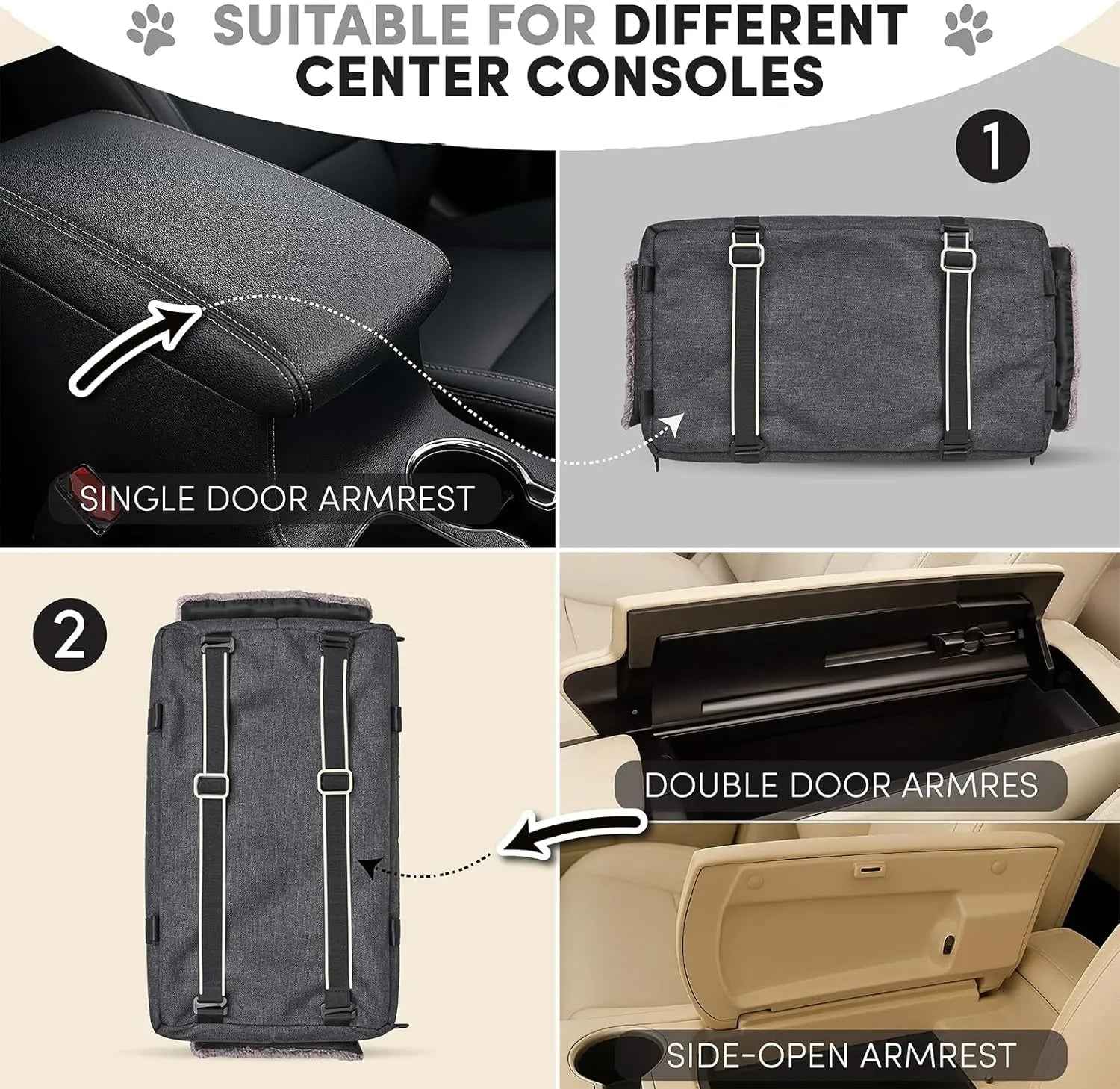 Center Console Dog Car Seat – Portable Pet Booster