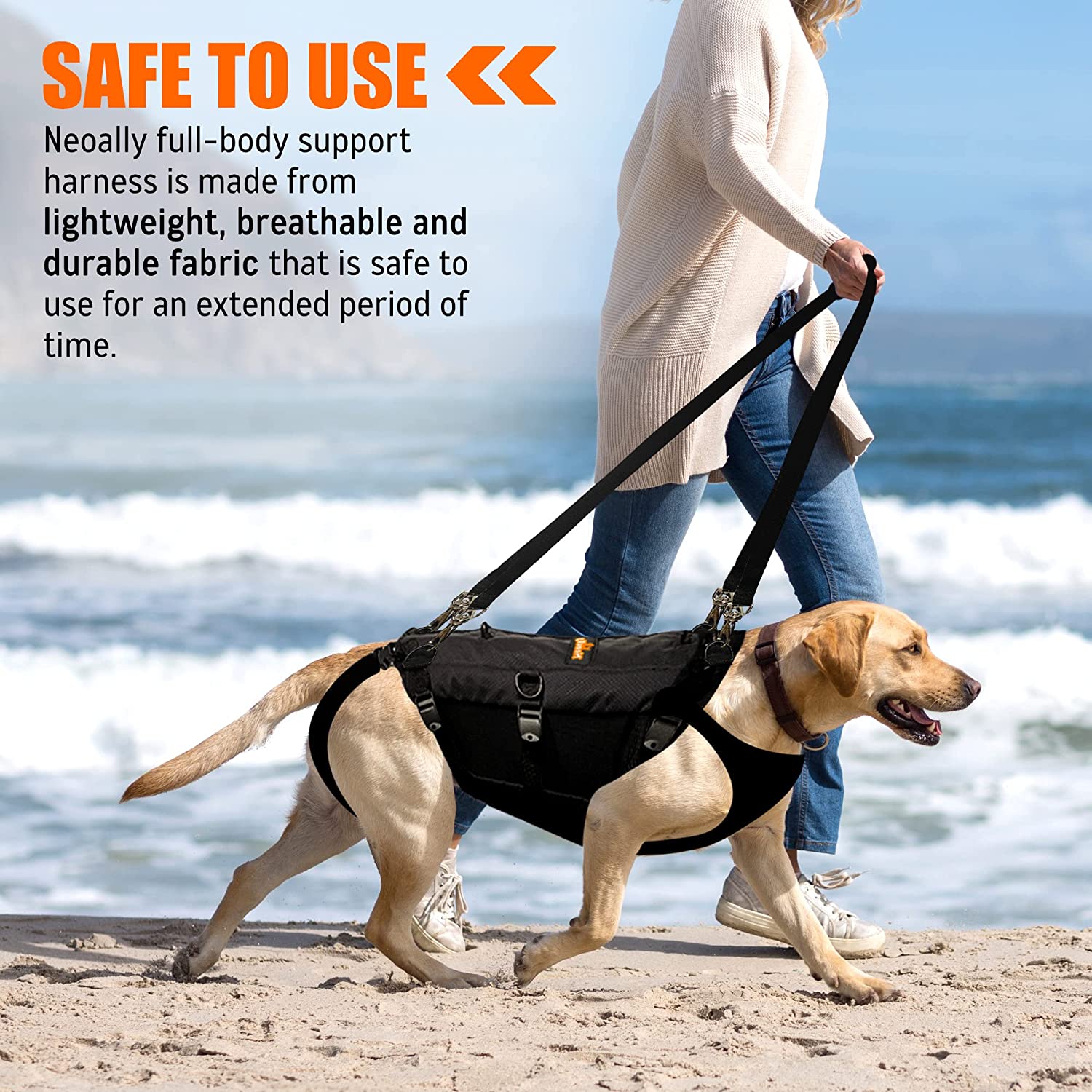 [LIFETIME WARRANTY!] NeoAlly 5-in-1 Sturdy Dog Lift Harness Full Body Support