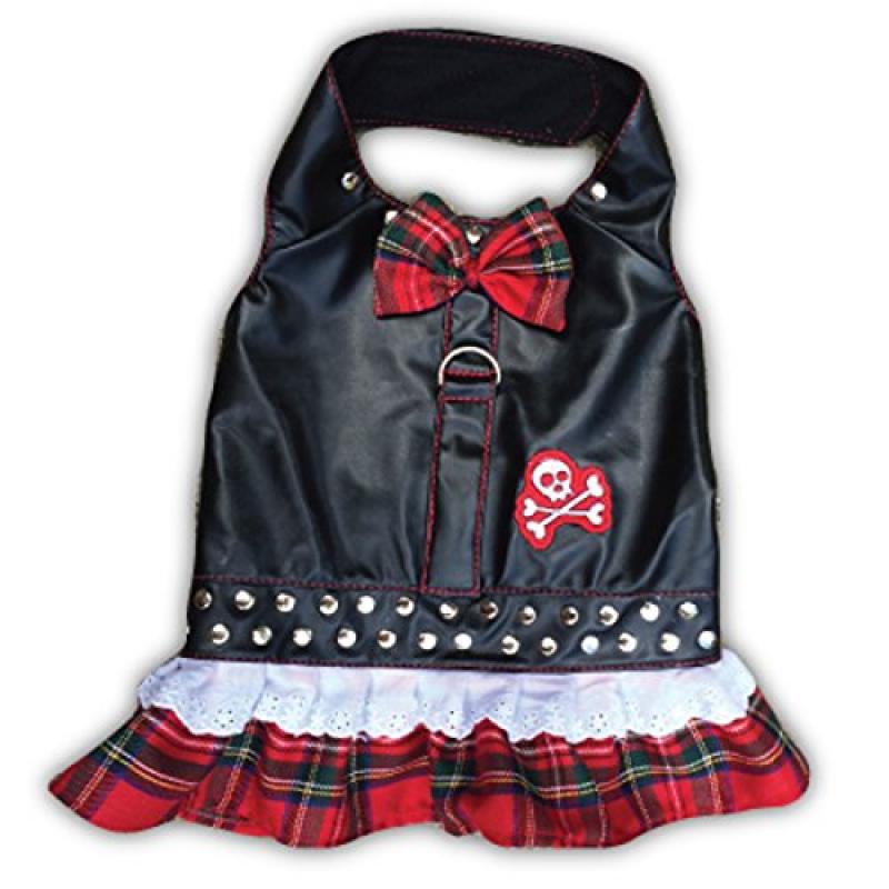 Tc Dress Harness Biker Red Plaid