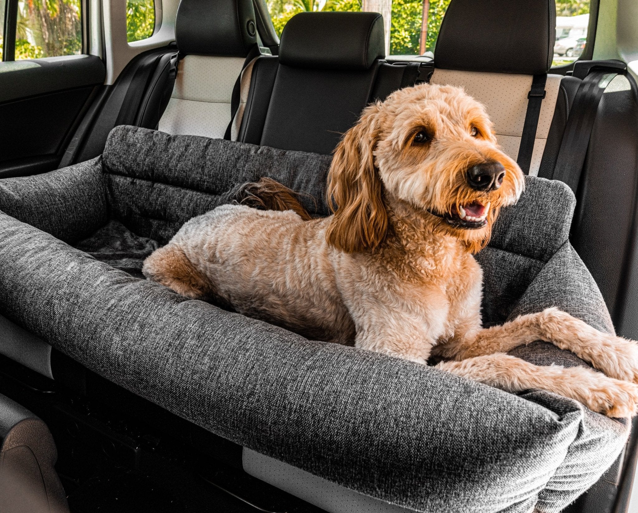 PupProtector Performance Tweed Memory Foam Dog Car Bed