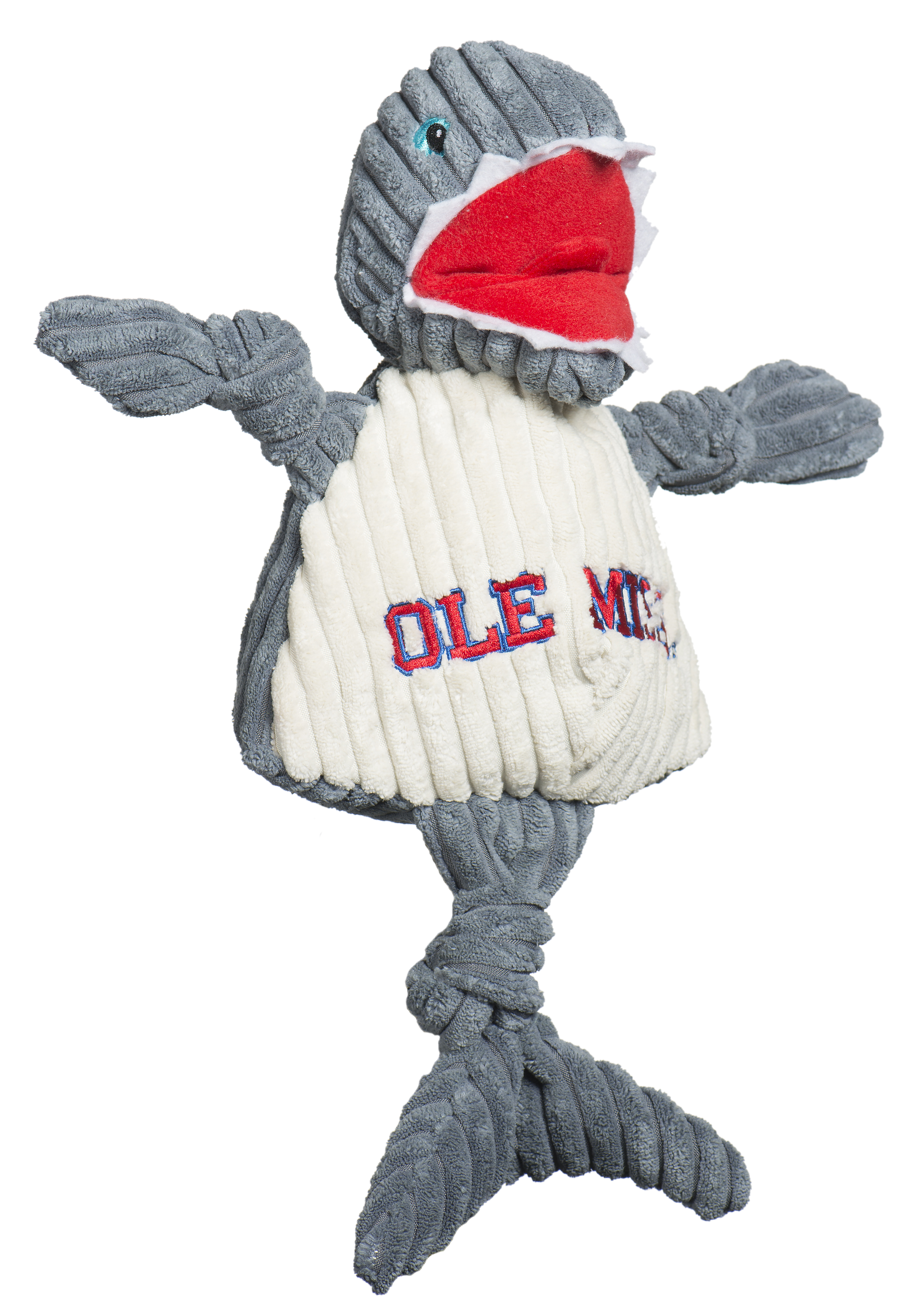 NCAA Ole Miss (U. of Mississippi), Tony Land Shark Knottie® Plush Dog Toy