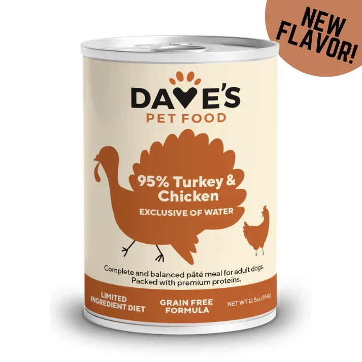 Dave's 95% Premium Meats Turkey & Chicken For Dogs (12.5oz)