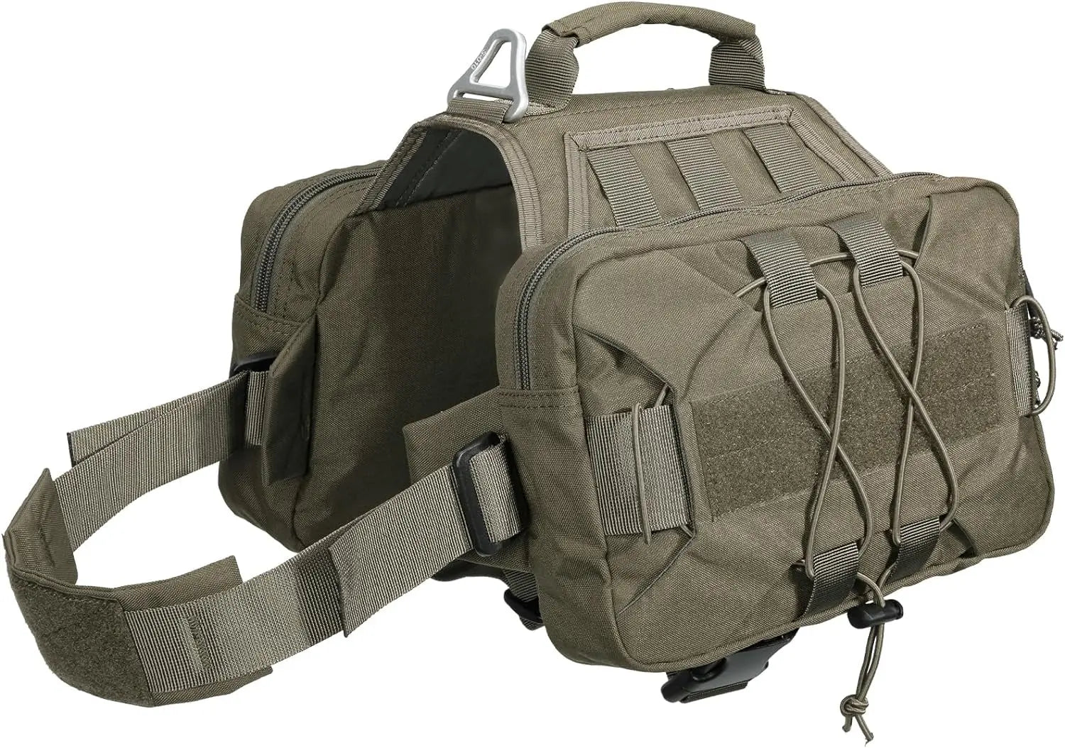 Dog Backpack Tactical Saddle Bag 900D Nylon Hiking Camping Pack Large Dogs