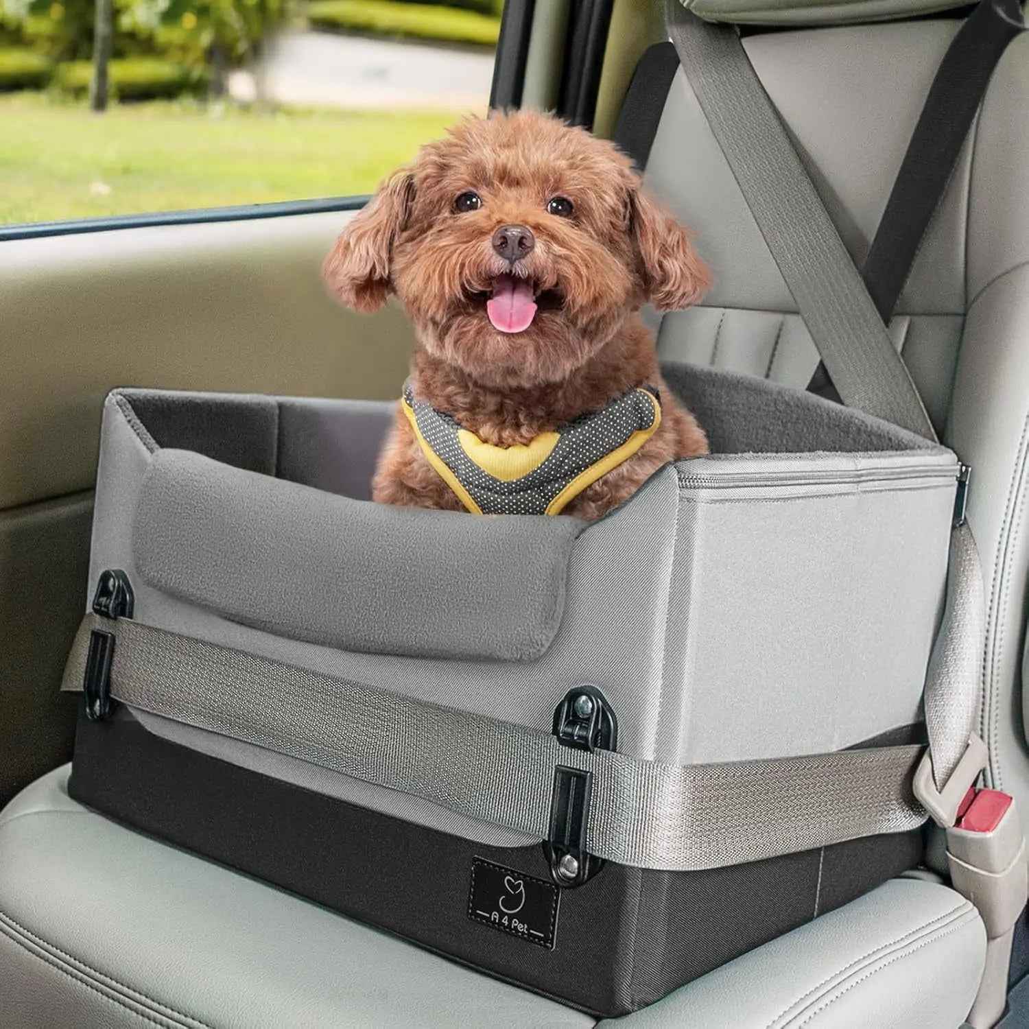 Dog Car Seat Booster with Safety Leash