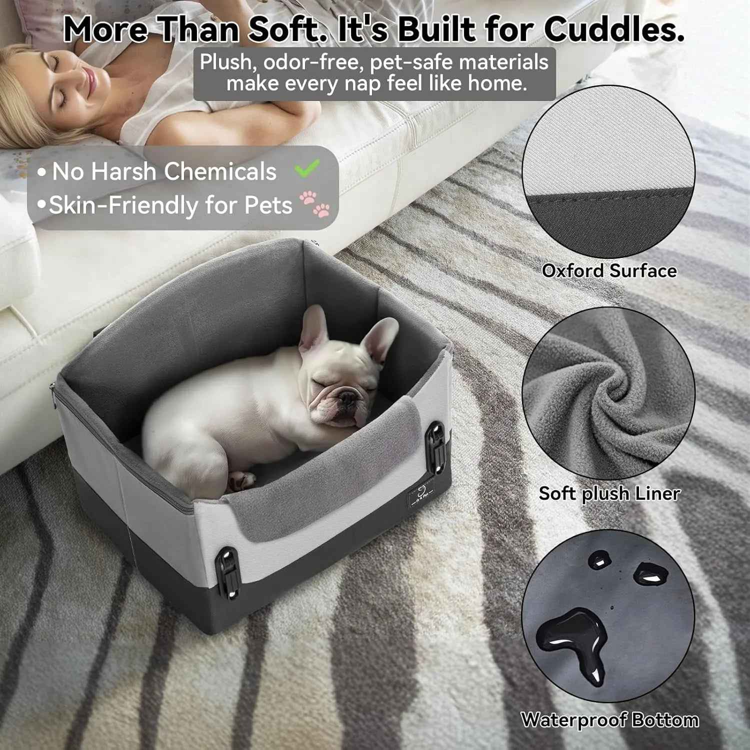 Dog Car Seat Booster with Safety Leash