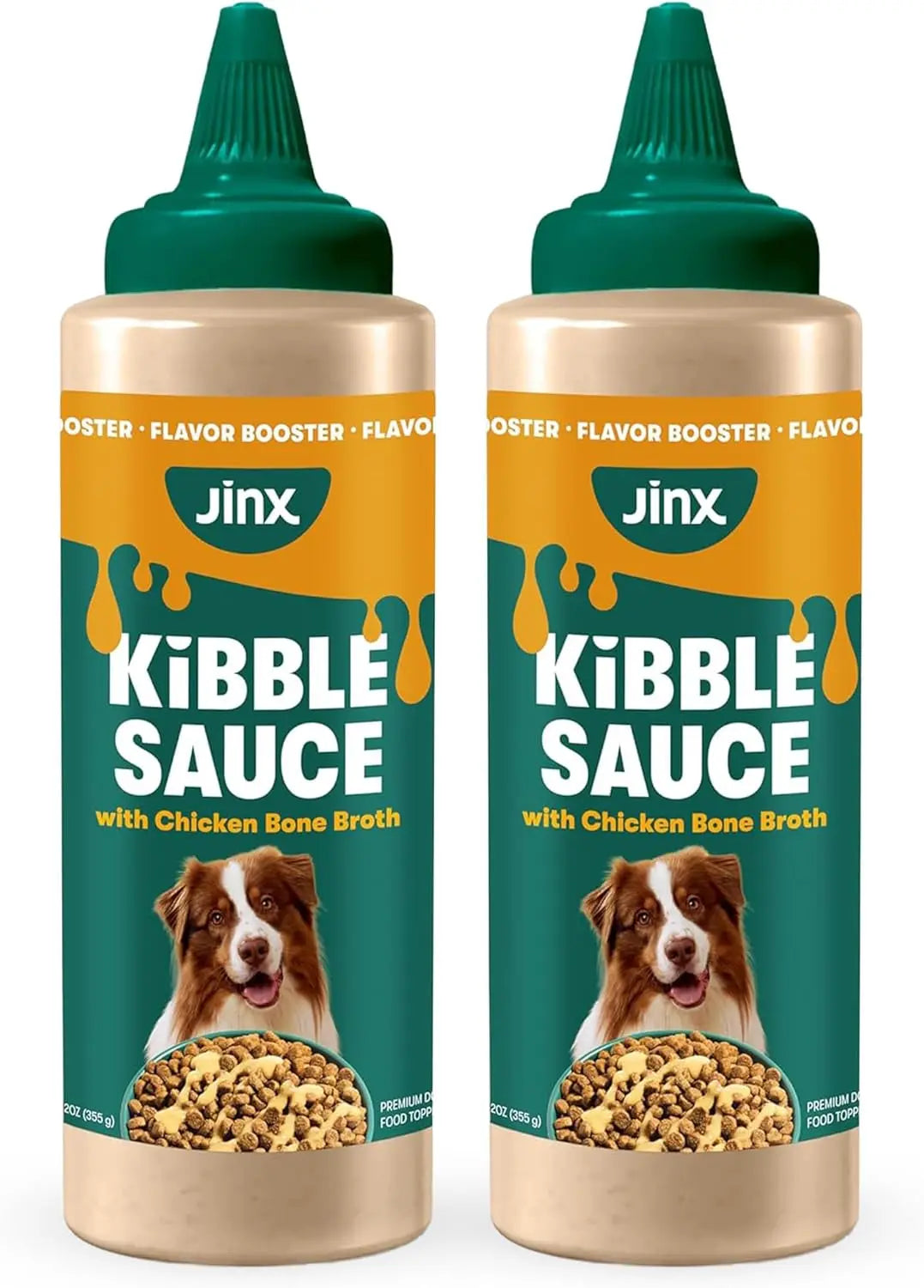 Dog Food Topper Sauce Chicken Bone Broth Flavor Booster No Fillers 2Pk