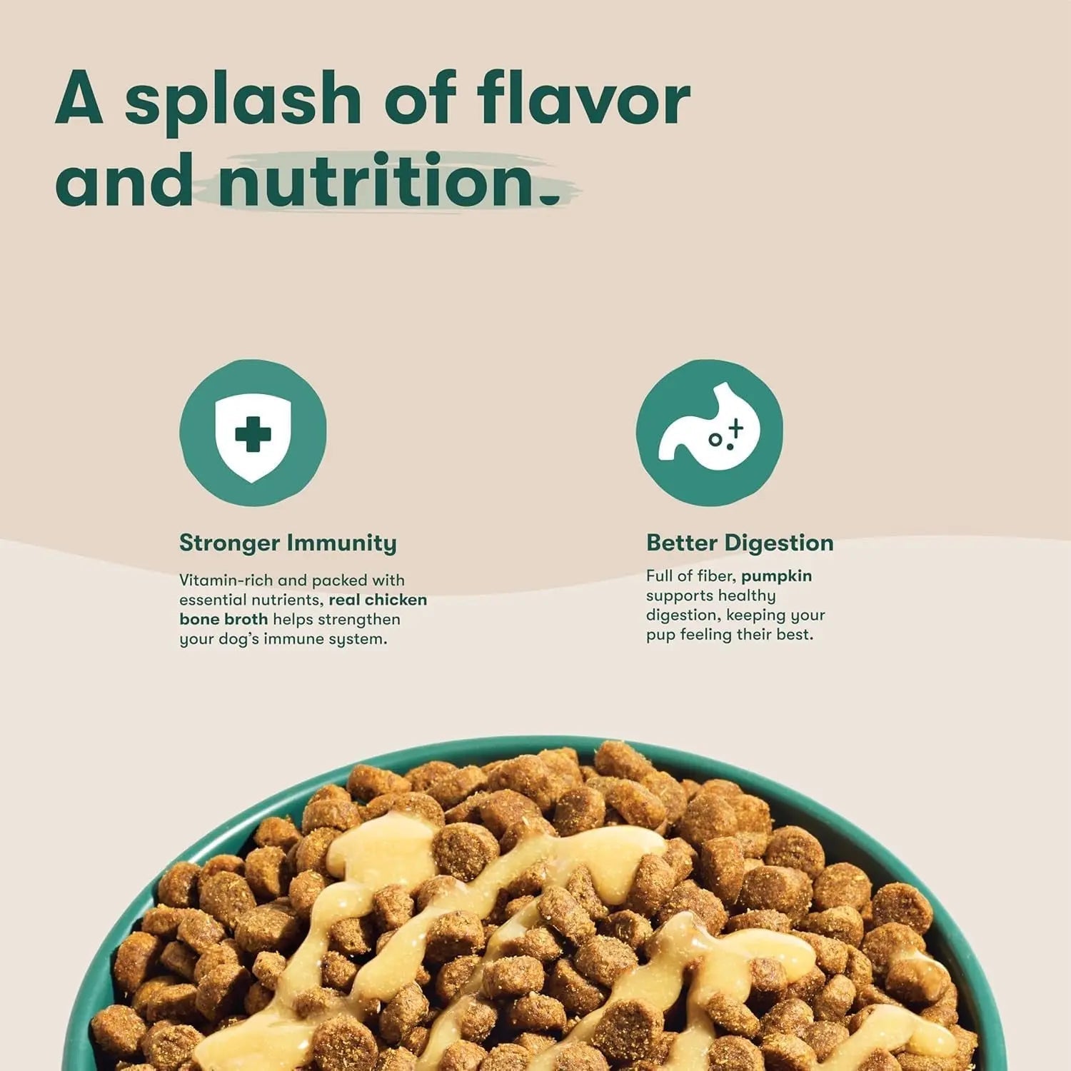 Dog Food Topper Sauce Chicken Bone Broth Flavor Booster No Fillers 2Pk