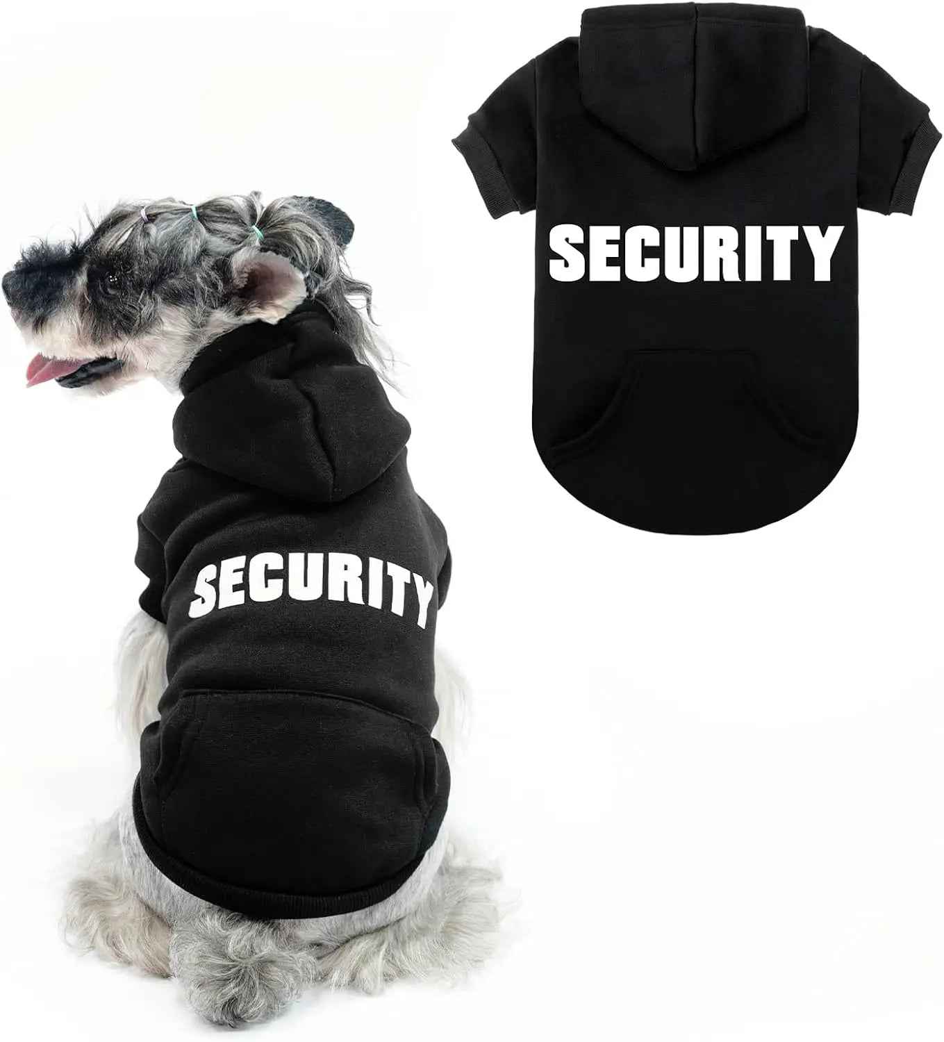 Dog Security Hoodie – Fleece Sweatshirt with Leash Hole