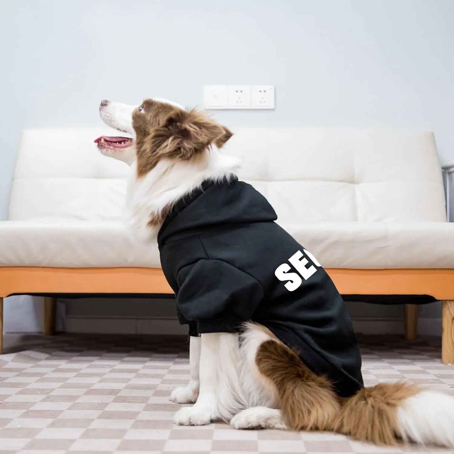 Dog Security Hoodie – Fleece Sweatshirt with Leash Hole