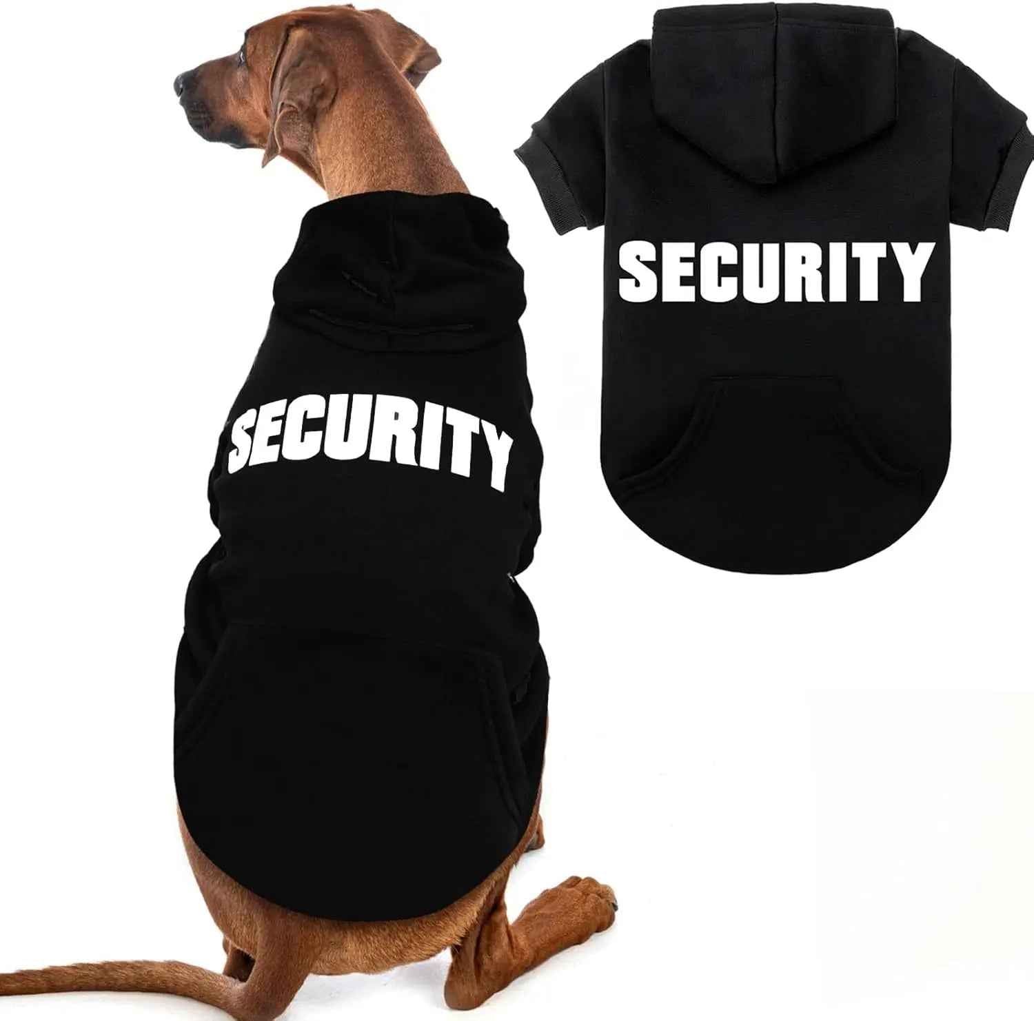 Dog Security Hoodie – Fleece Sweatshirt with Leash Hole